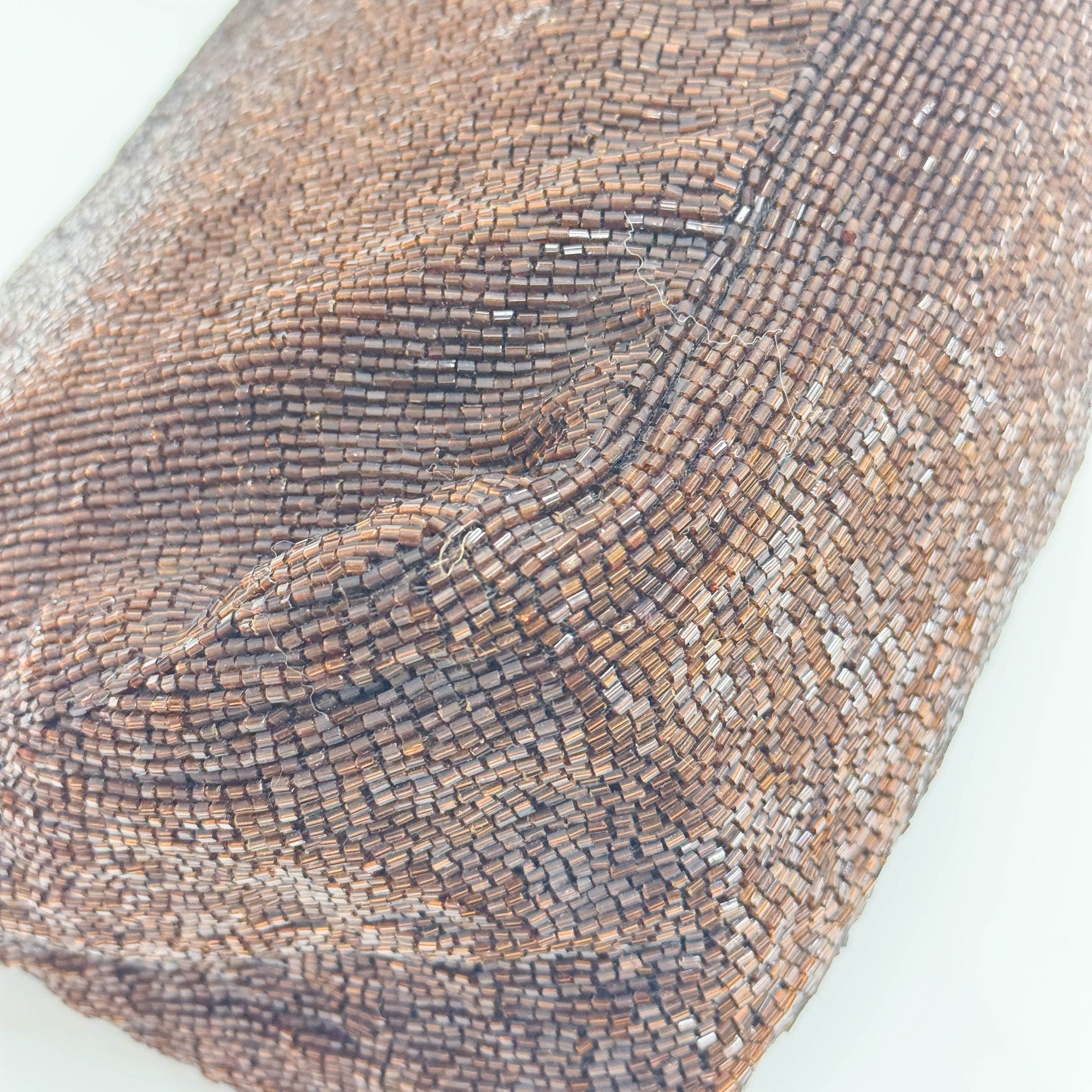 Mamma Baguete Brown Beads Shoulder Bag