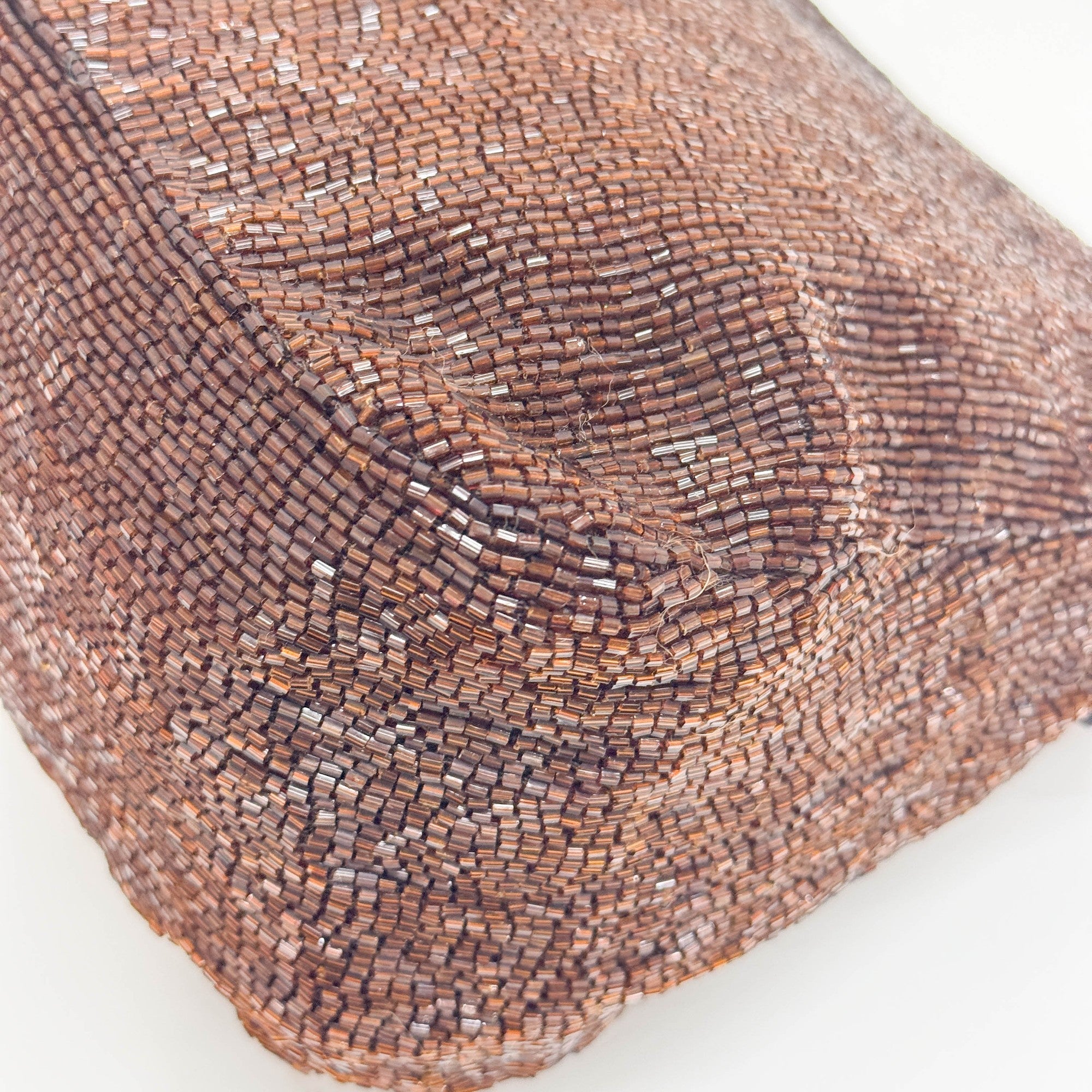 Mamma Baguete Brown Beads Shoulder Bag