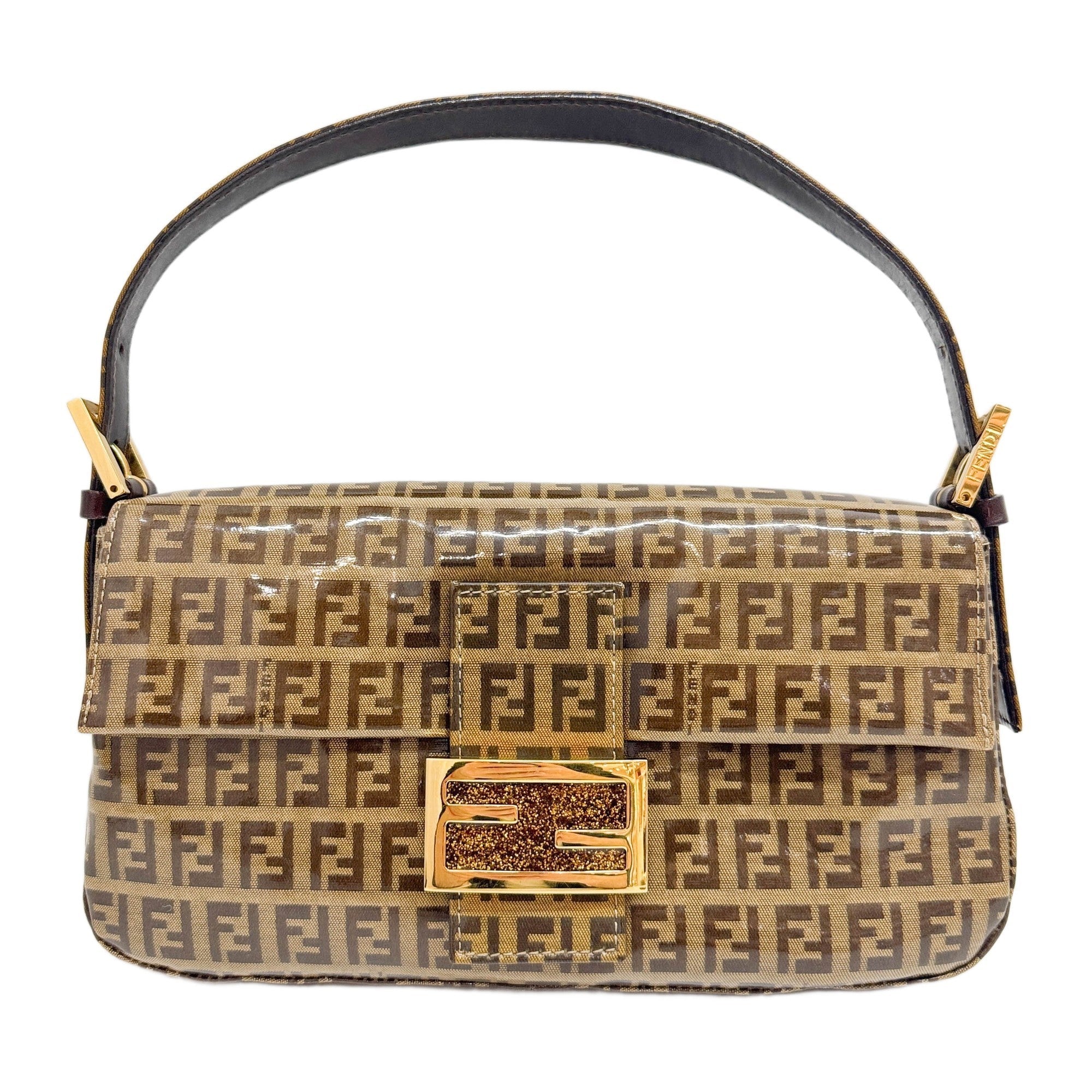 Baguette Brown Zucchino Shoulder Bag
