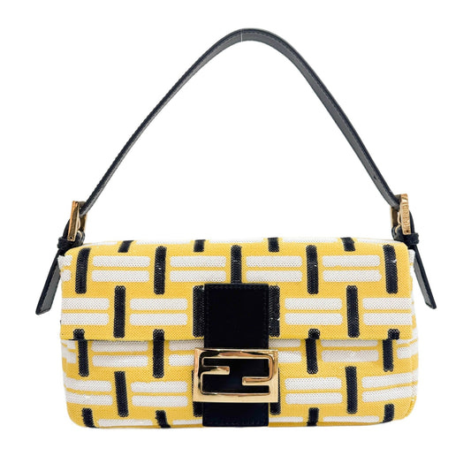 Baguette in Multi-colored Mini-Sequin Shoulder Bag