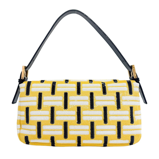 Baguette in Multi-colored Mini-Sequin Shoulder Bag