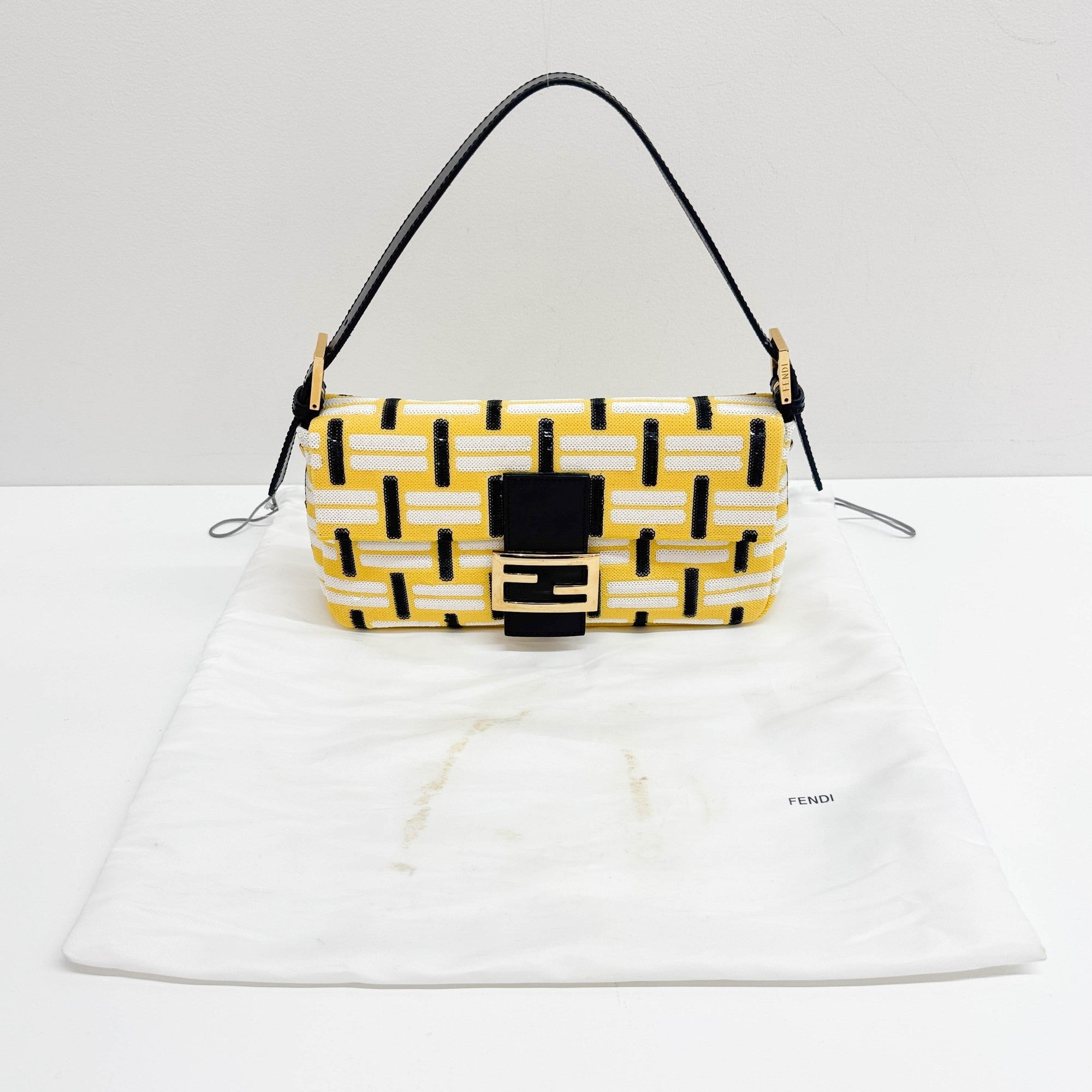 Baguette in Multi-colored Mini-Sequin Shoulder Bag