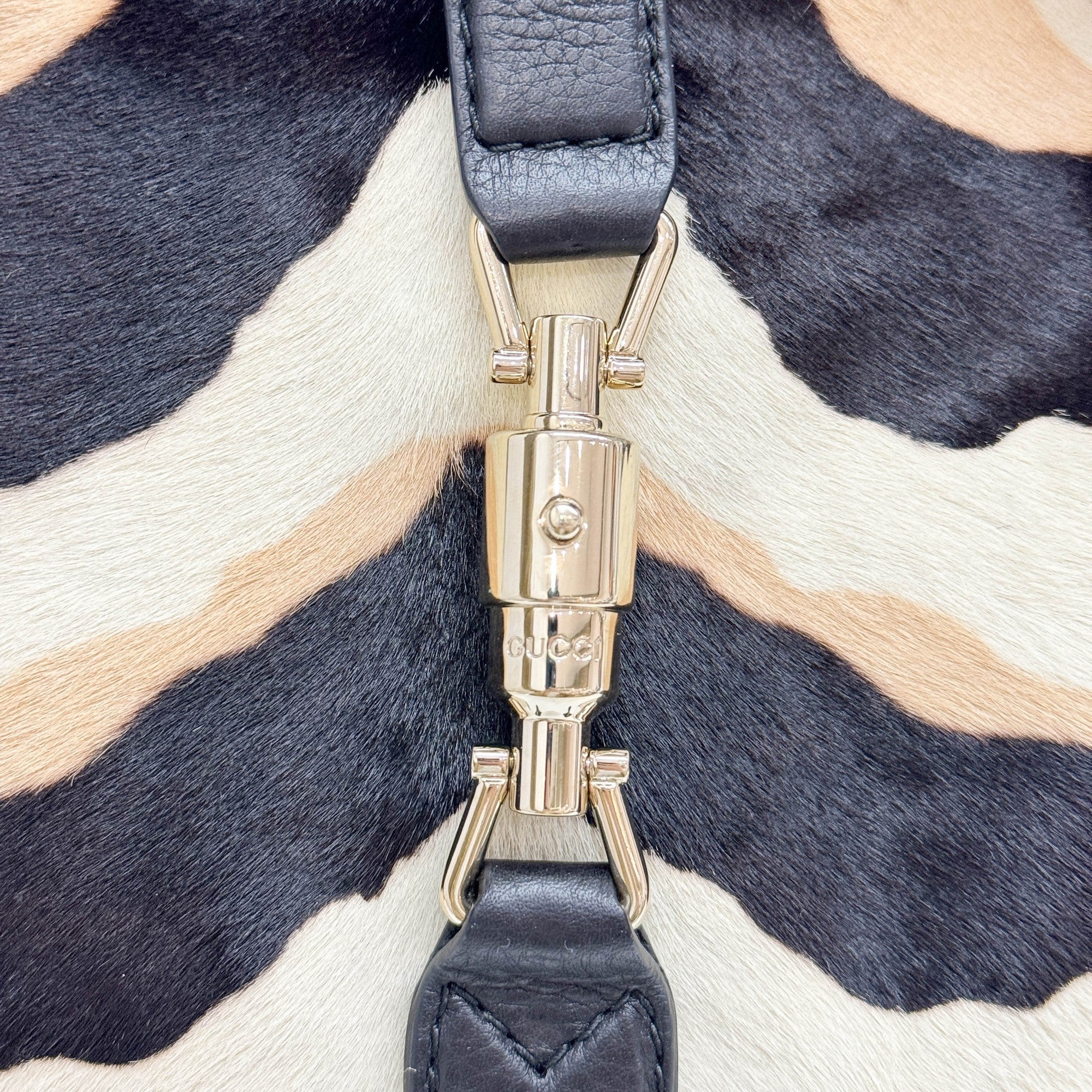 Jackie Animal Print in Pony Hair and Leather Shoulder Bag