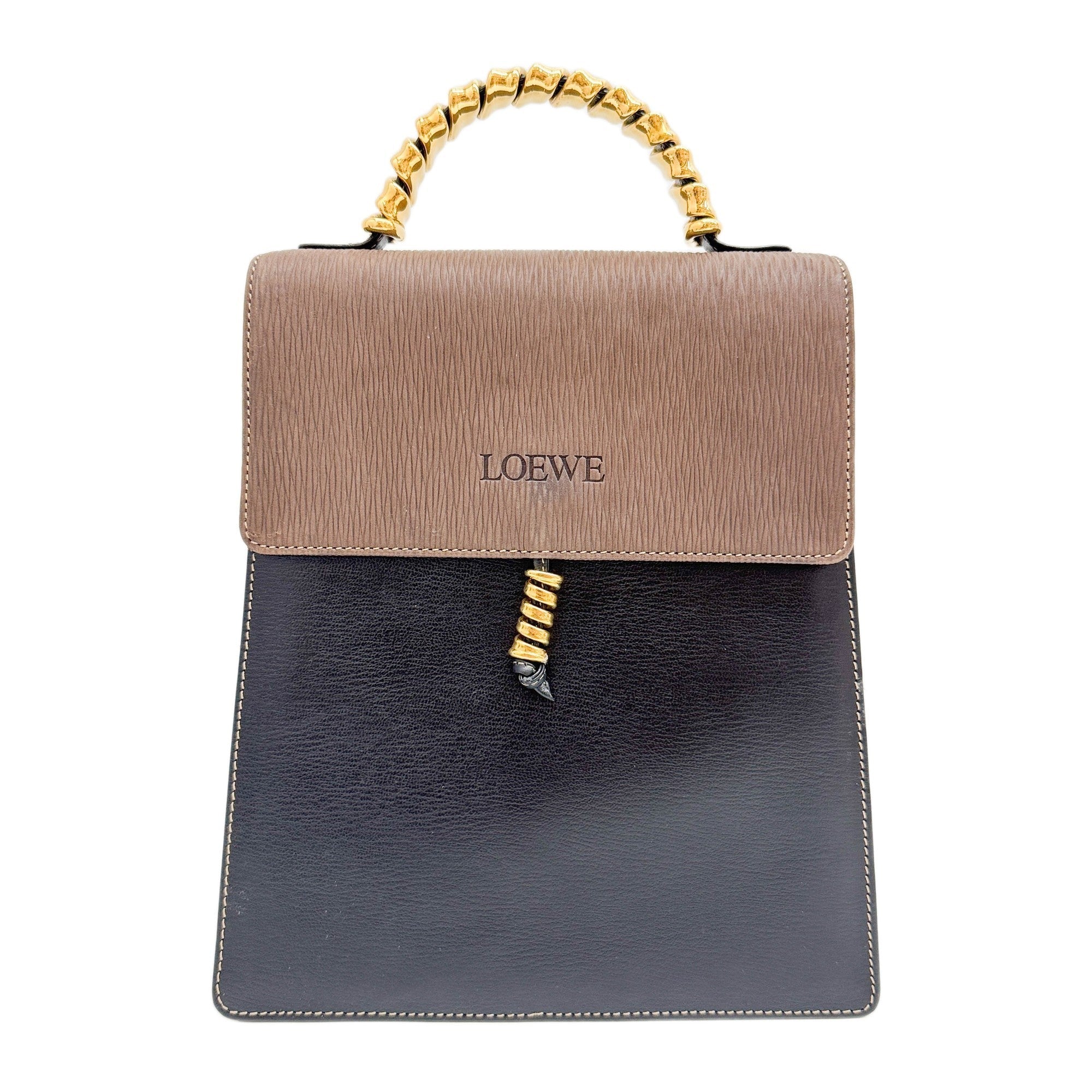 Velazquez Black Leather Two Way Bag