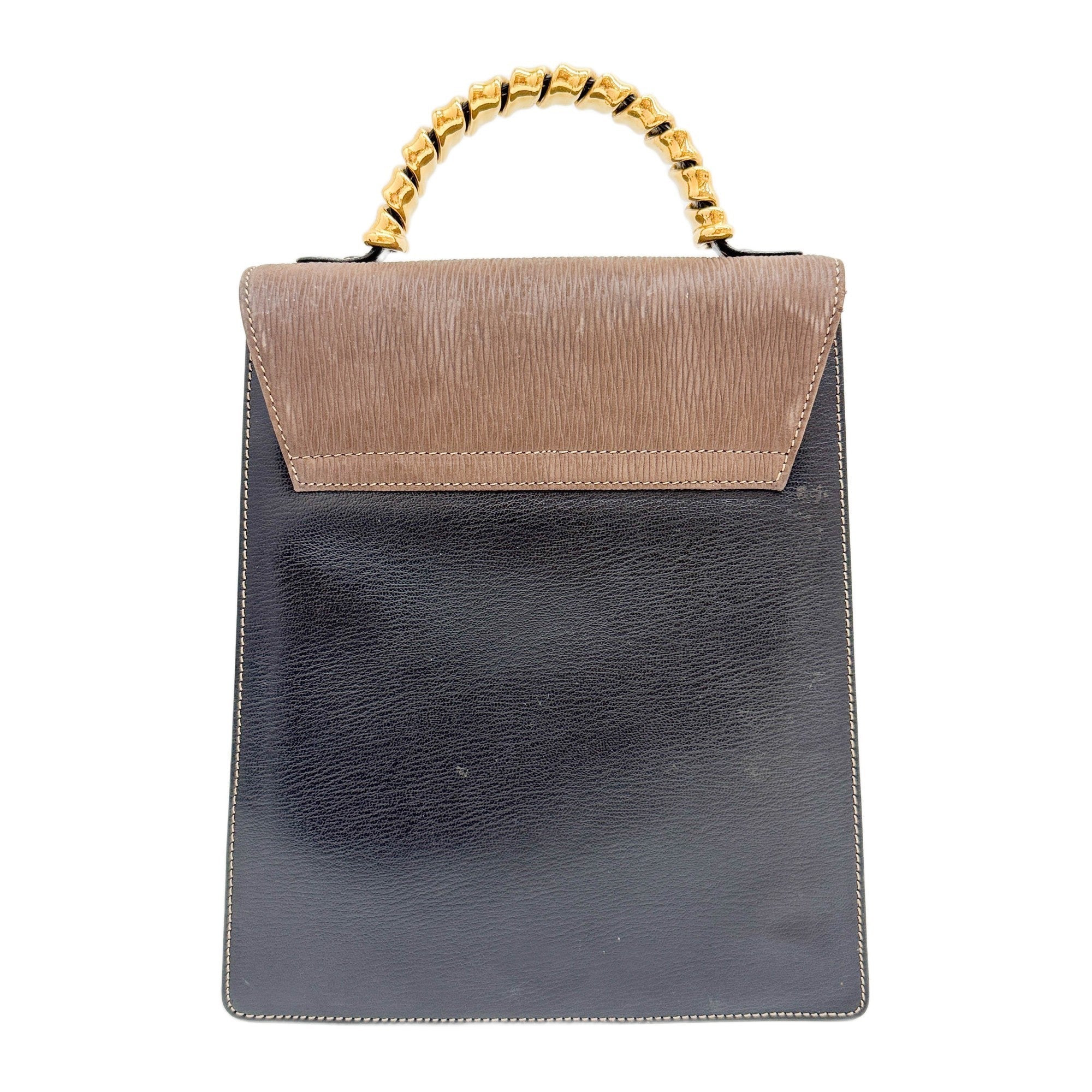 Velazquez Black Leather Two Way Bag