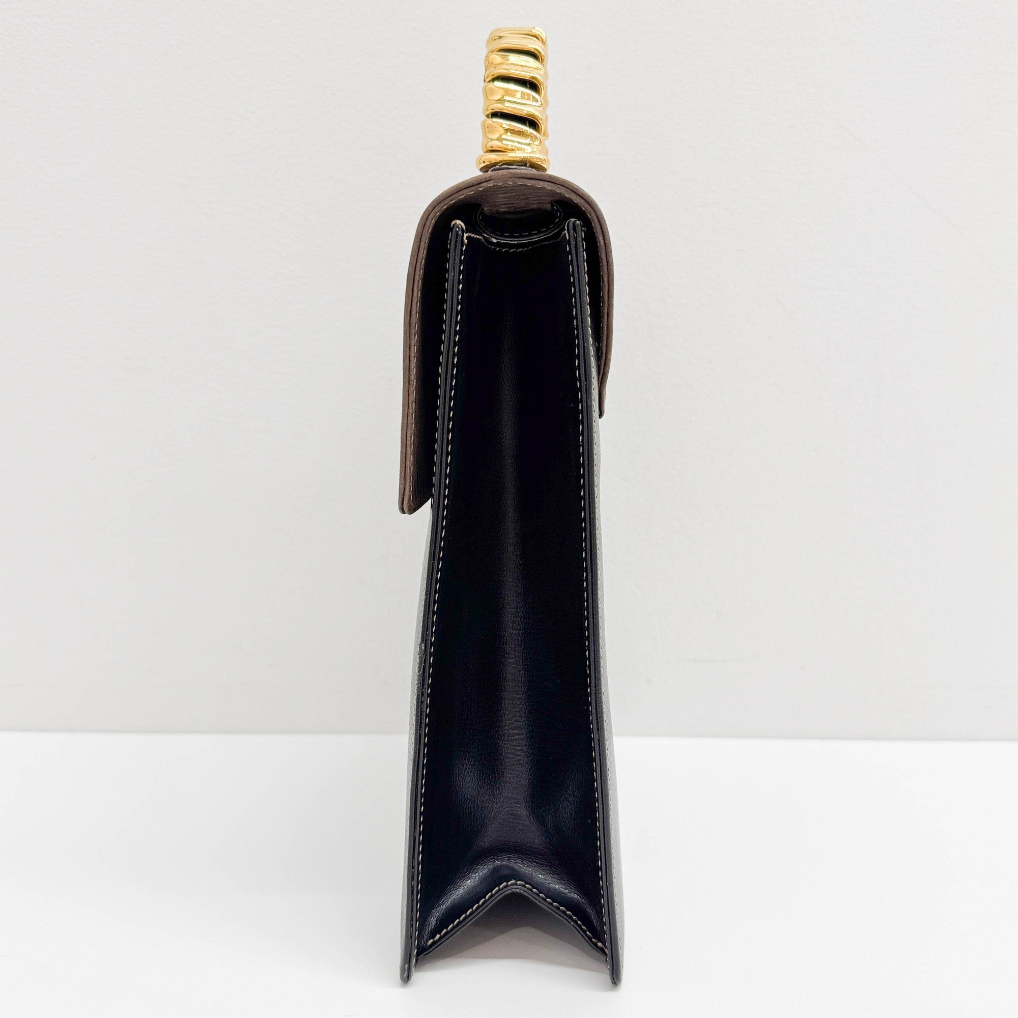 Velazquez Black Leather Two Way Bag