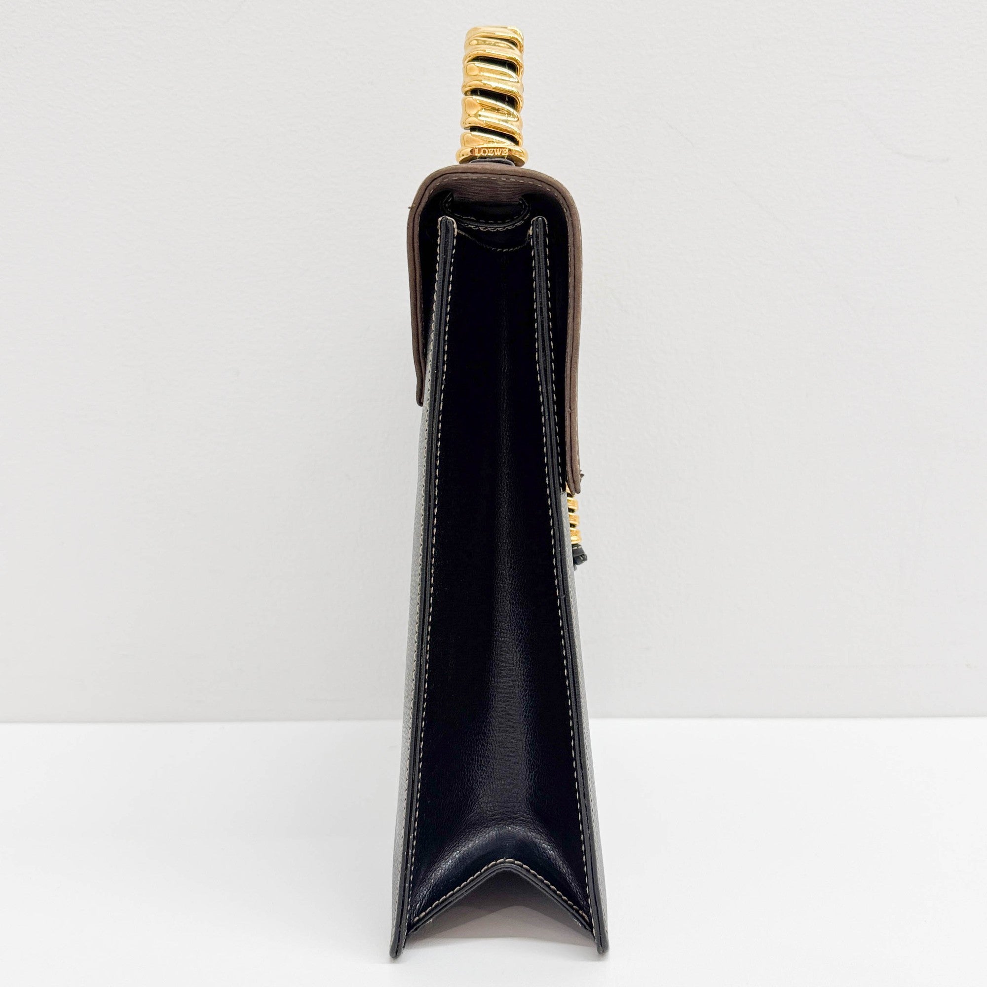 Velazquez Black Leather Two Way Bag