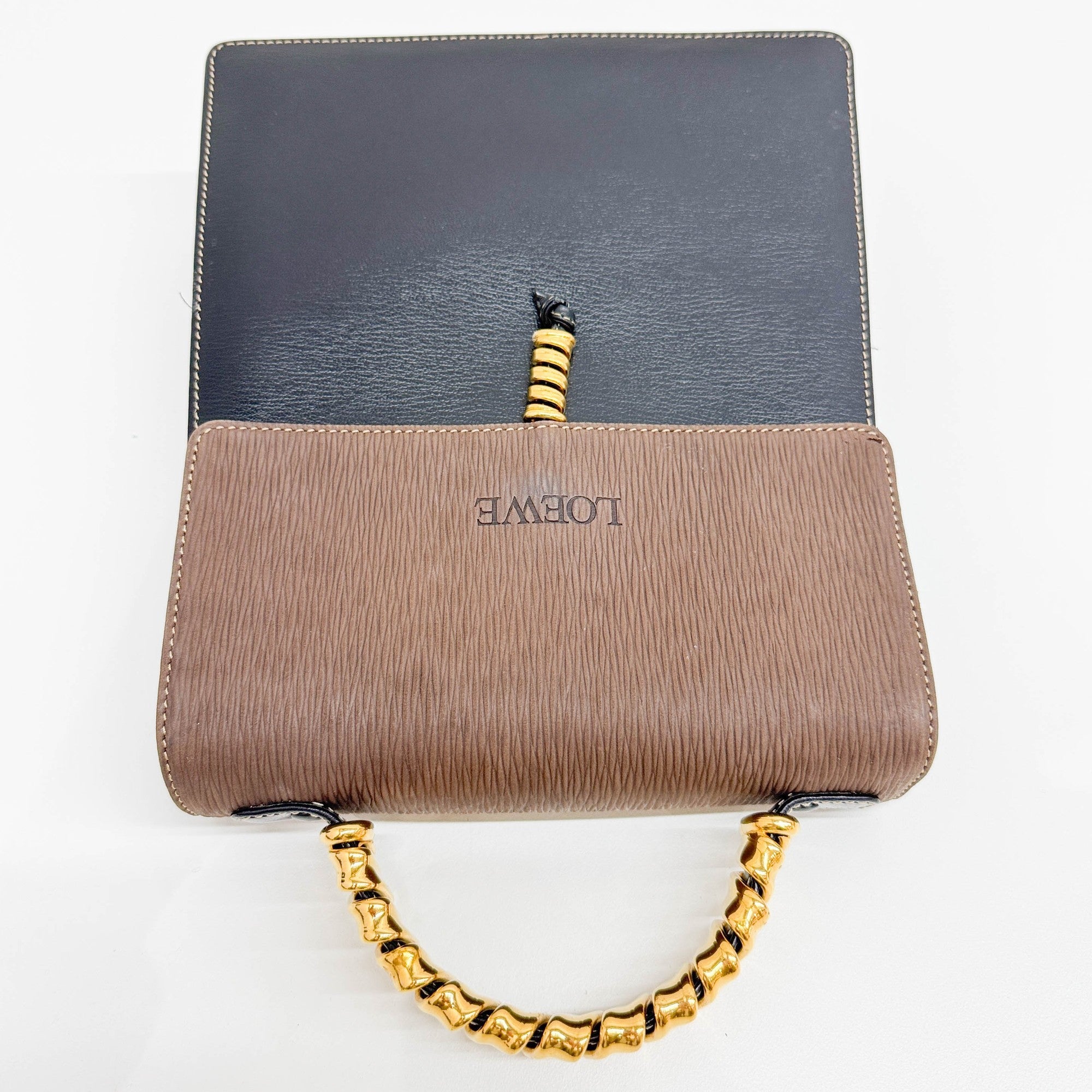 Velazquez Black Leather Two Way Bag