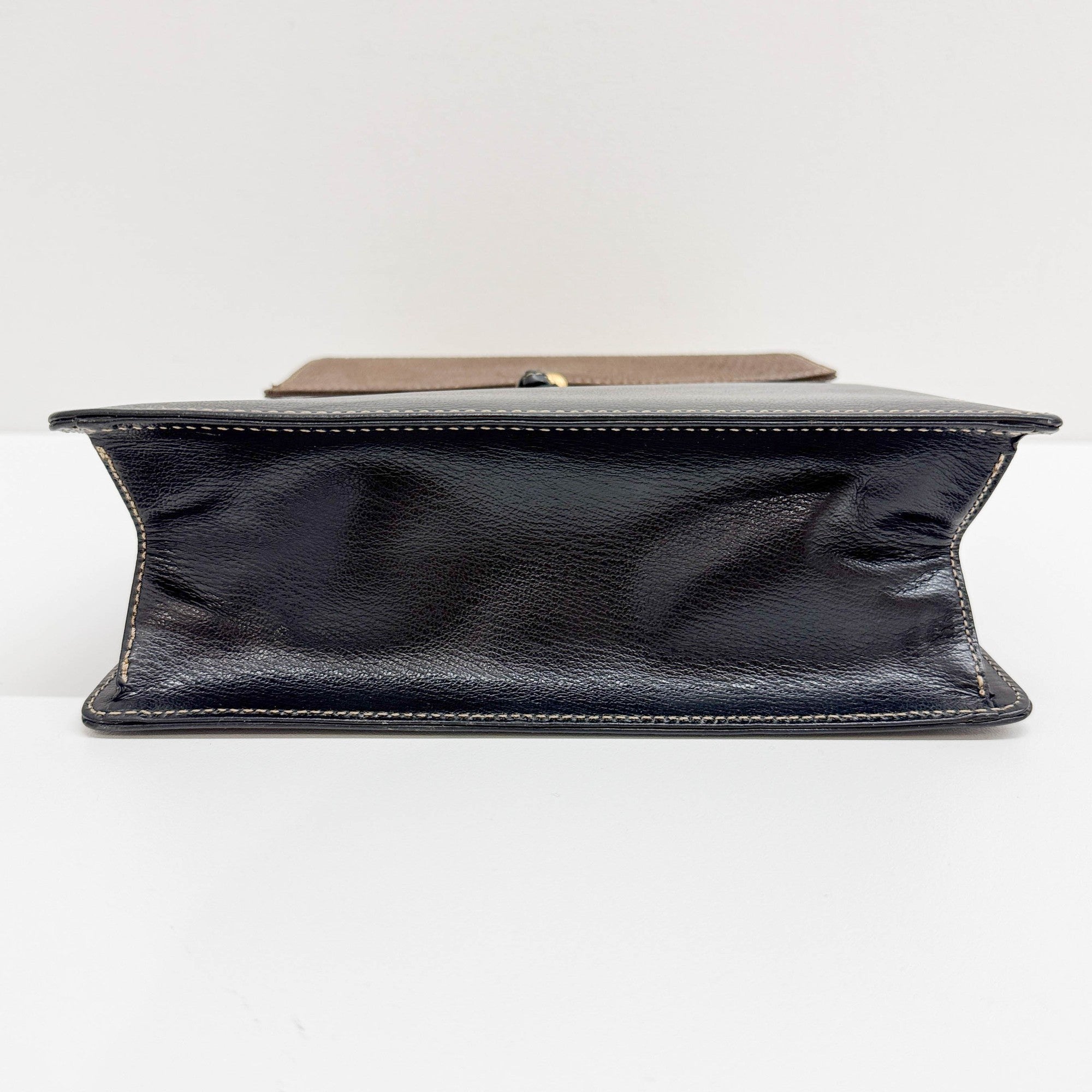 Velazquez Black Leather Two Way Bag