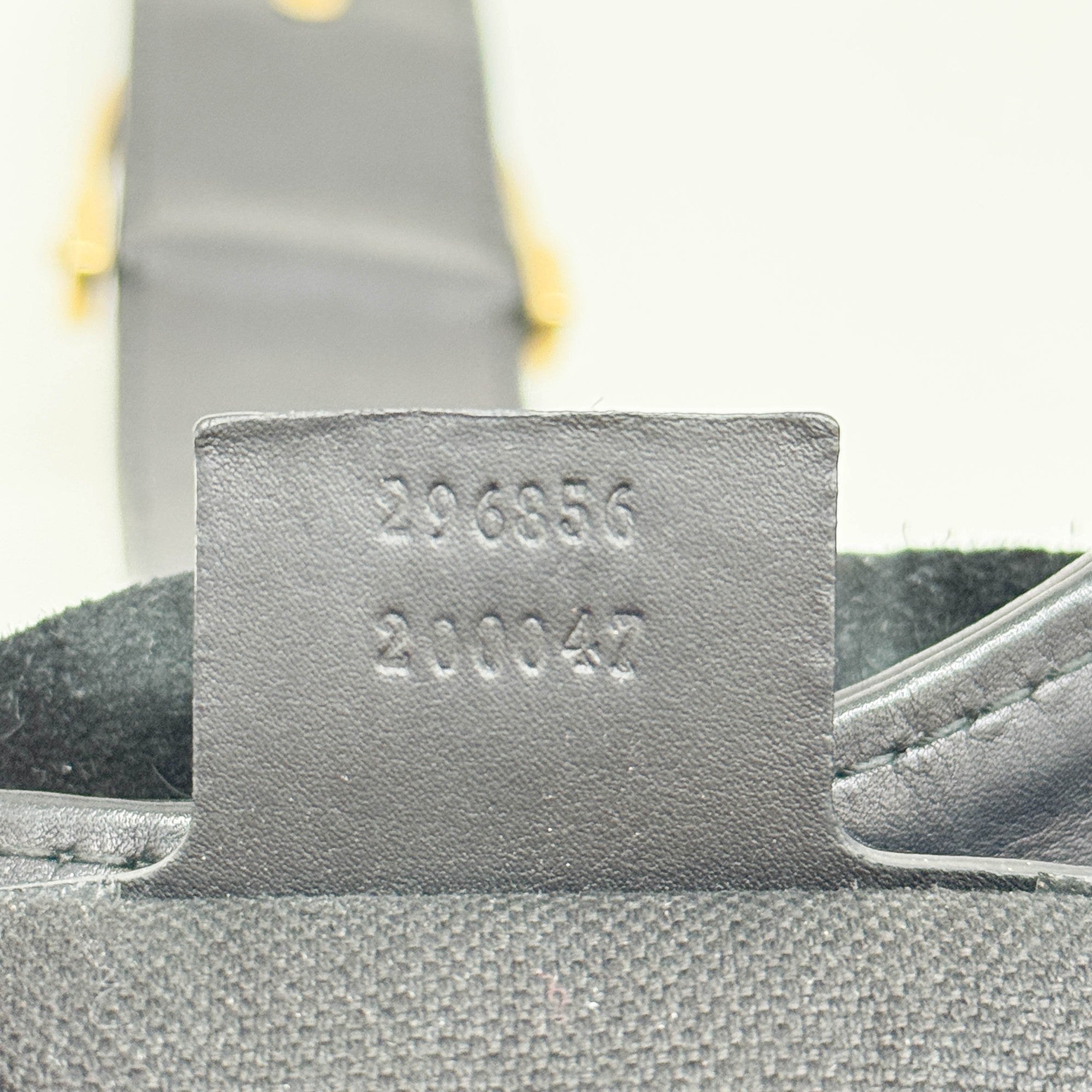 Stirrup in Black Jacquard with Gold Hardware Shoulder Bag