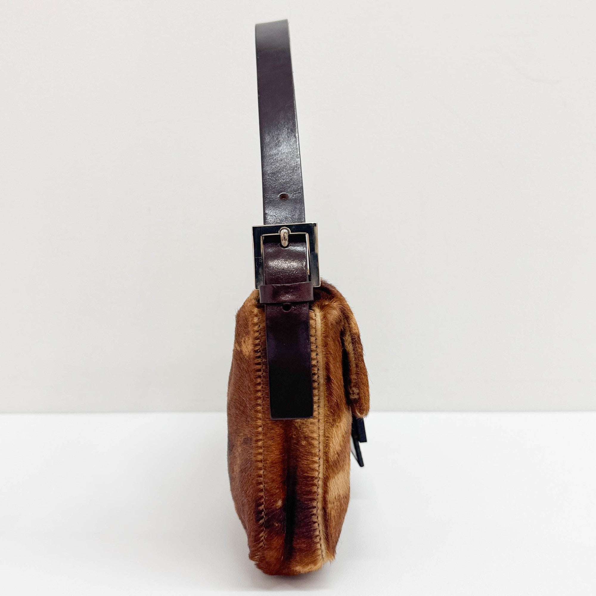 Baguette in Brown Pony Hair Shoulder Bag