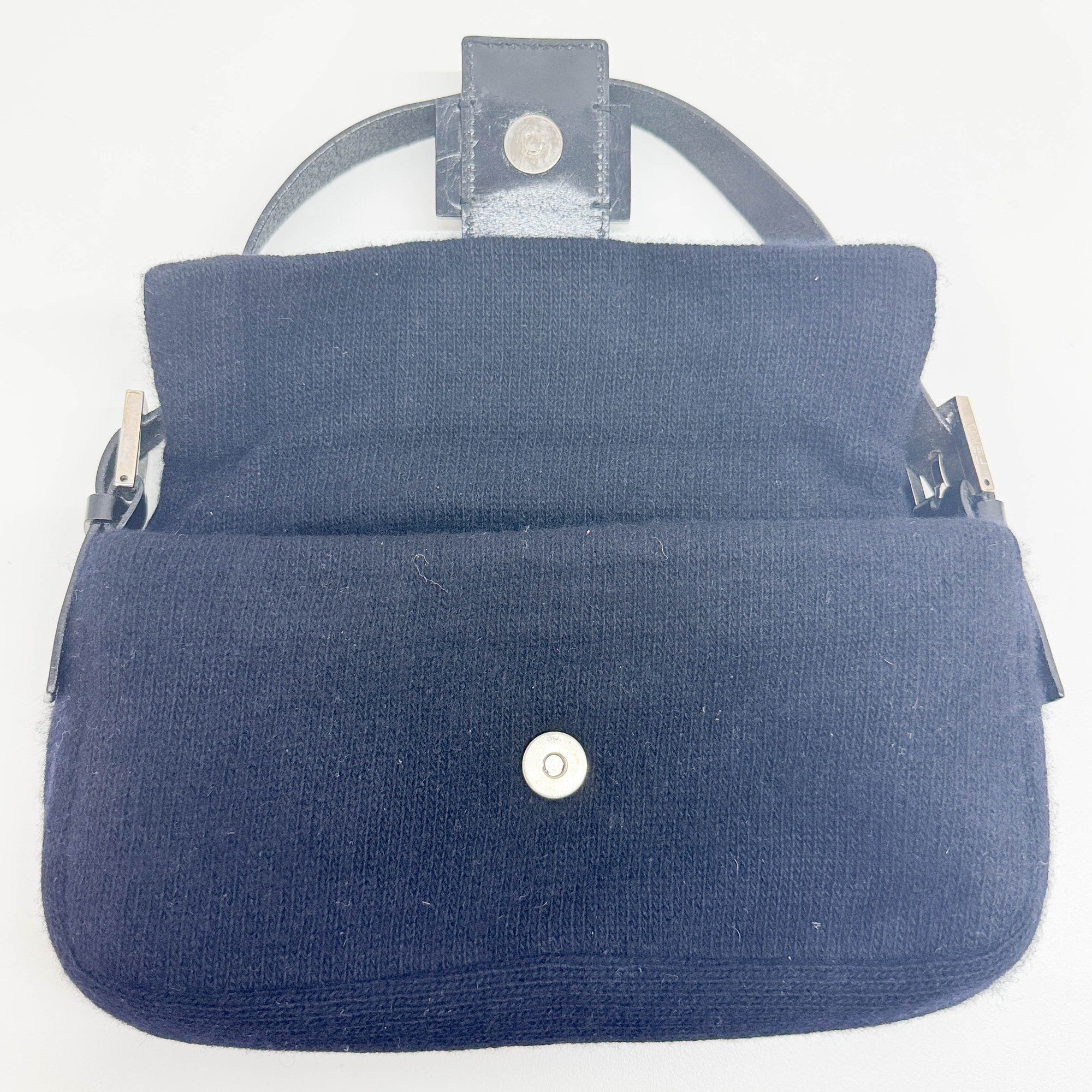 Baguette in Black Cashmire Shoulder Bag