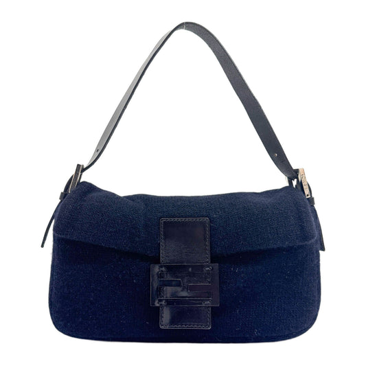 Baguette in Black Cashmire Shoulder Bag