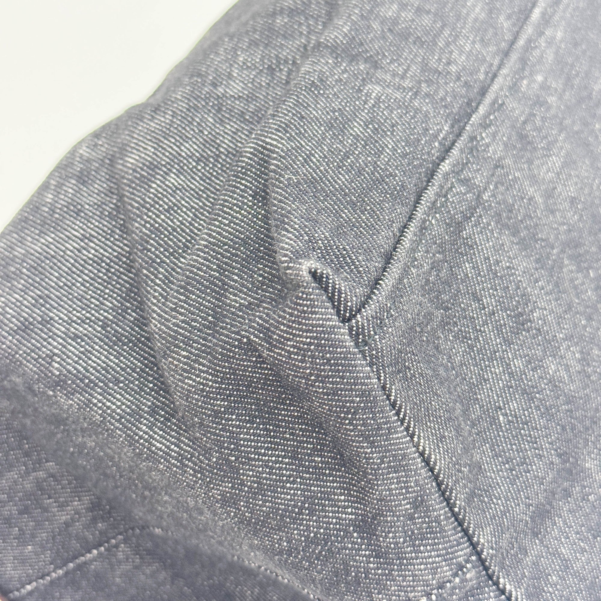 Black Denim with Brown Leather Shoulder Bag