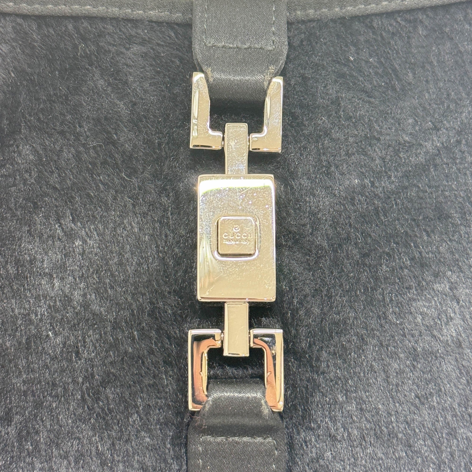 Mini Jackie in Black Pony Hair Handle Bag