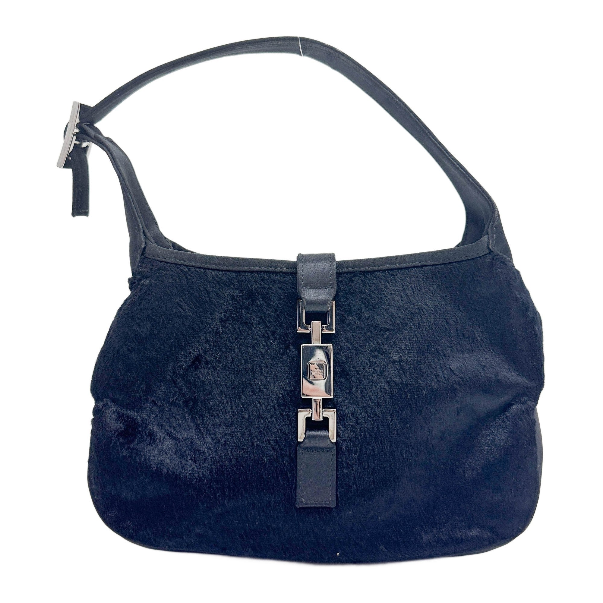 Mini Jackie in Black Pony Hair Handle Bag