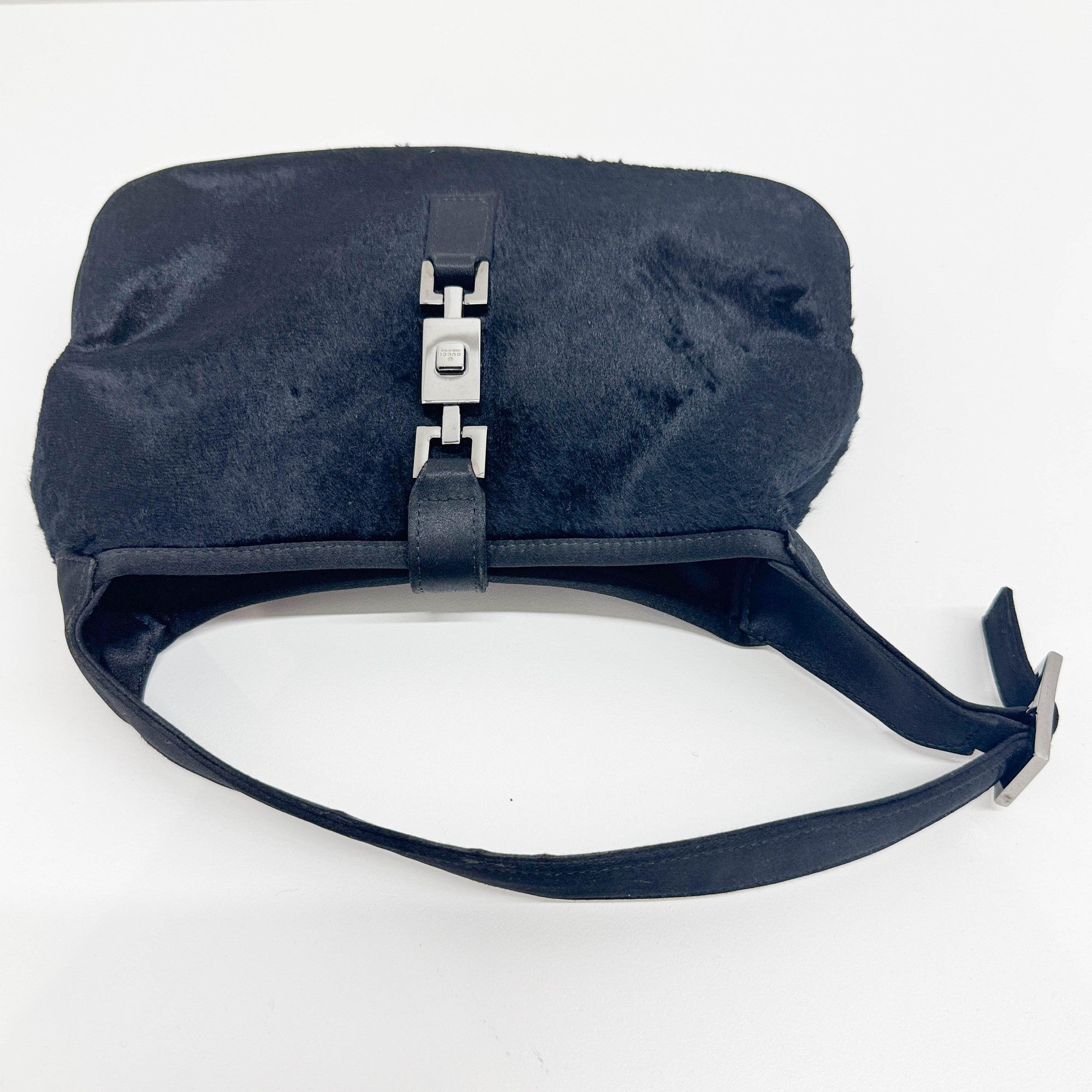 Mini Jackie in Black Pony Hair Handle Bag