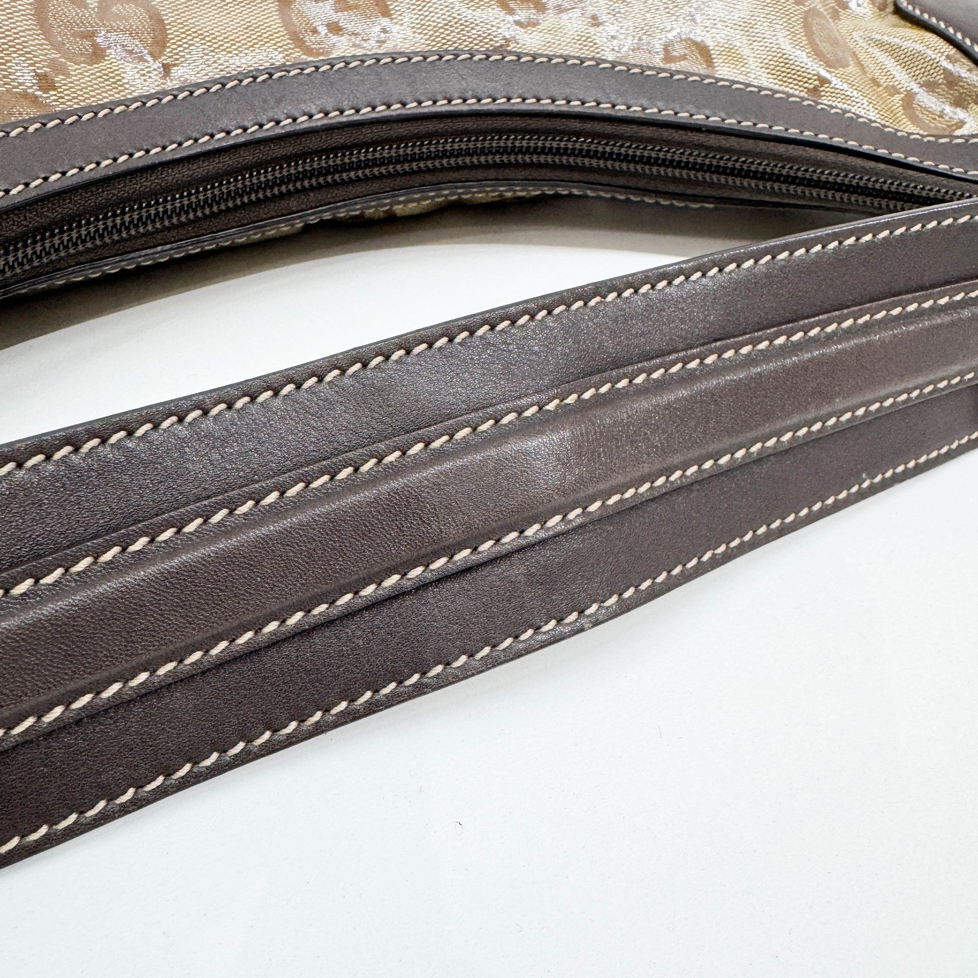 Tan Guccisima Leather Shoulder Bag