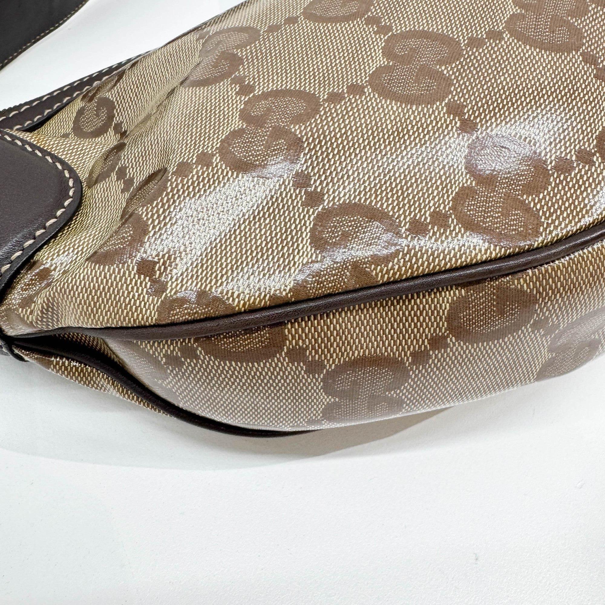 Tan Guccisima Leather Shoulder Bag