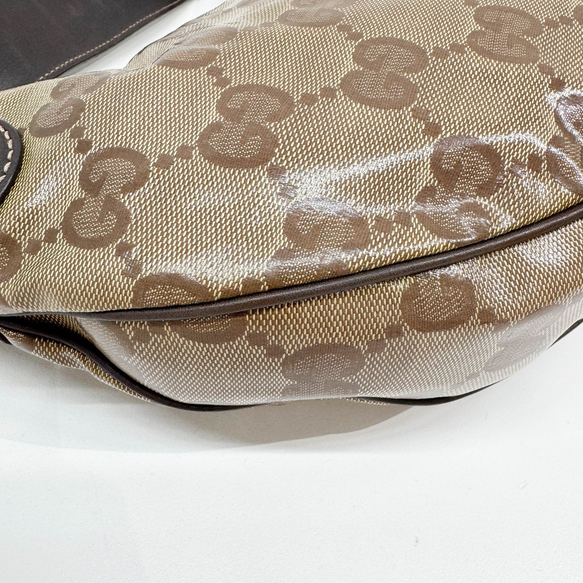 Tan Guccisima Leather Shoulder Bag