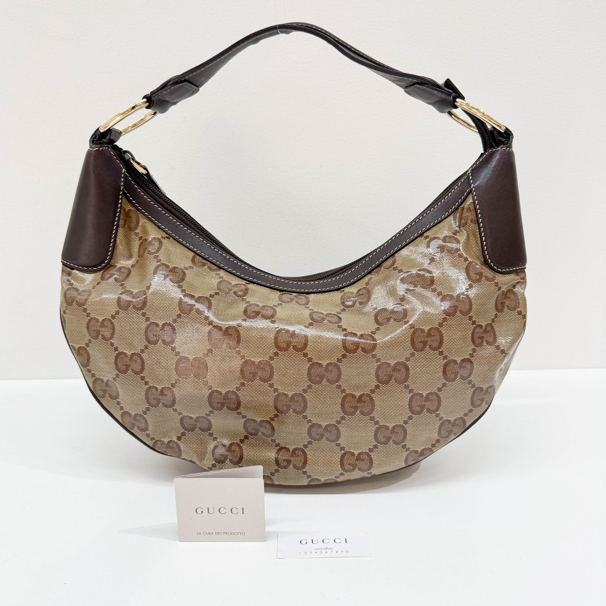 Tan Guccisima Leather Shoulder Bag