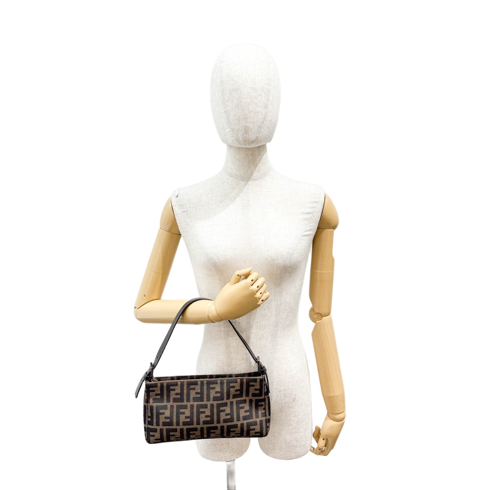 Brown Zucca Canvas Shoulder Bag