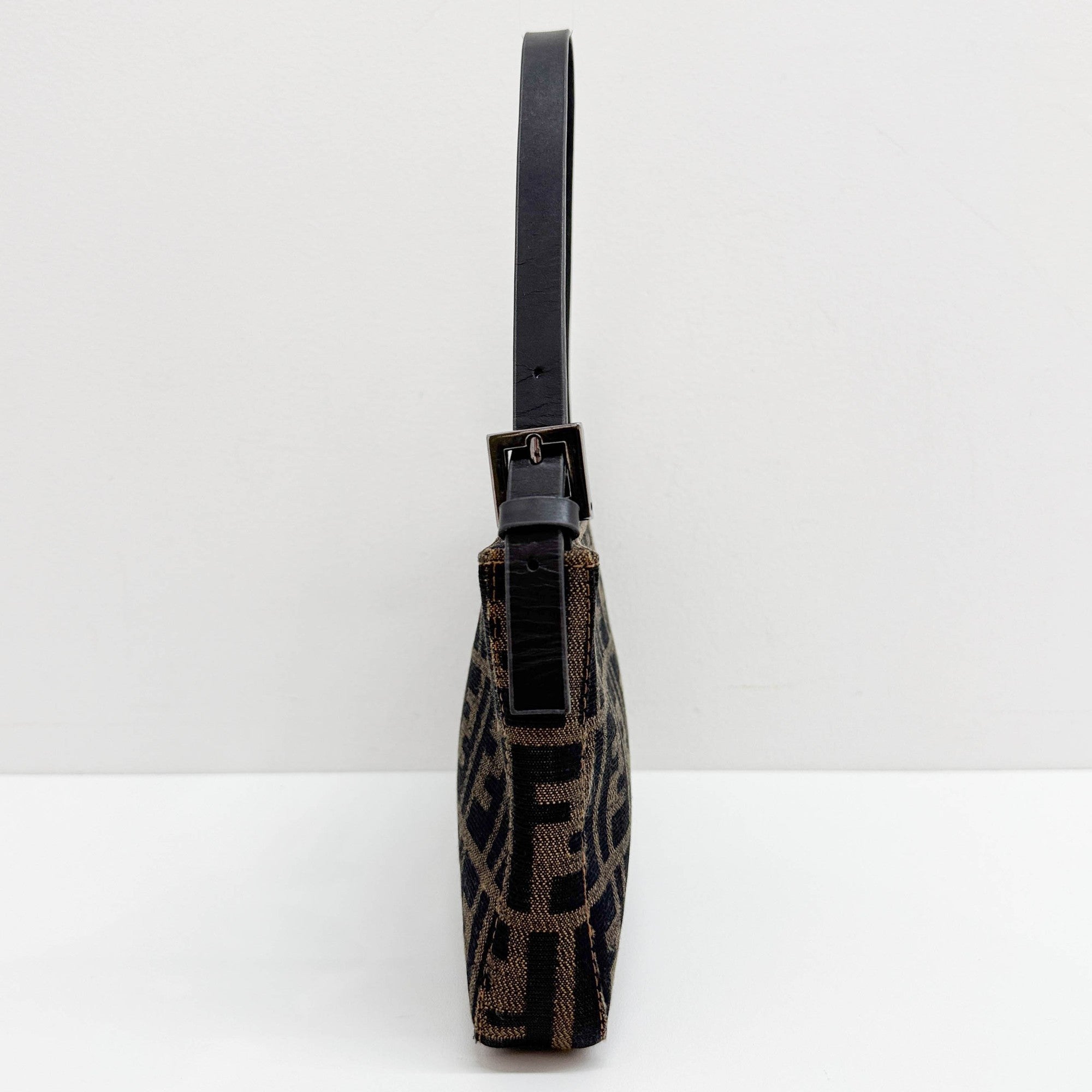 Brown Zucca Canvas Shoulder Bag