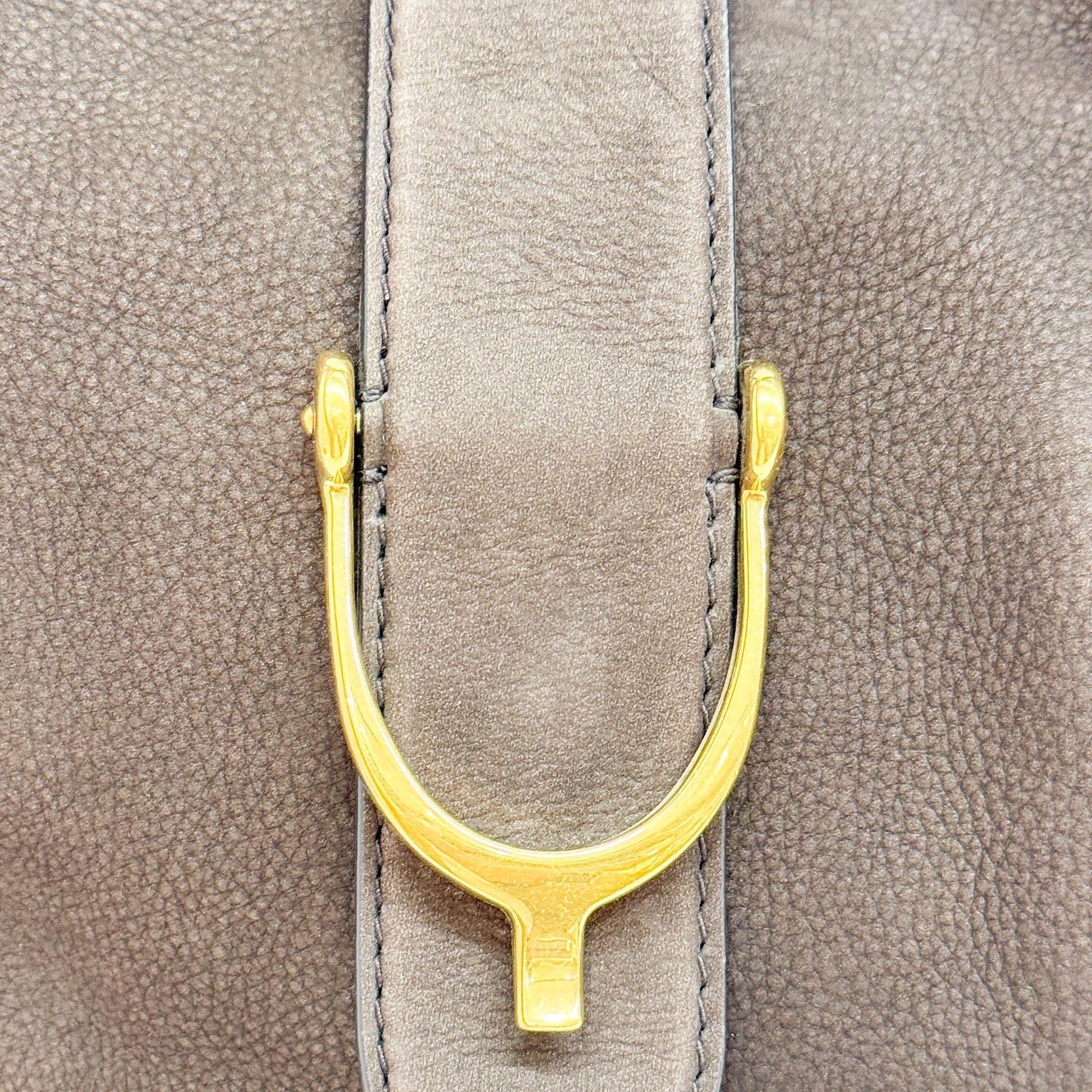 Stirrup Brown Leather Shoulder Bag