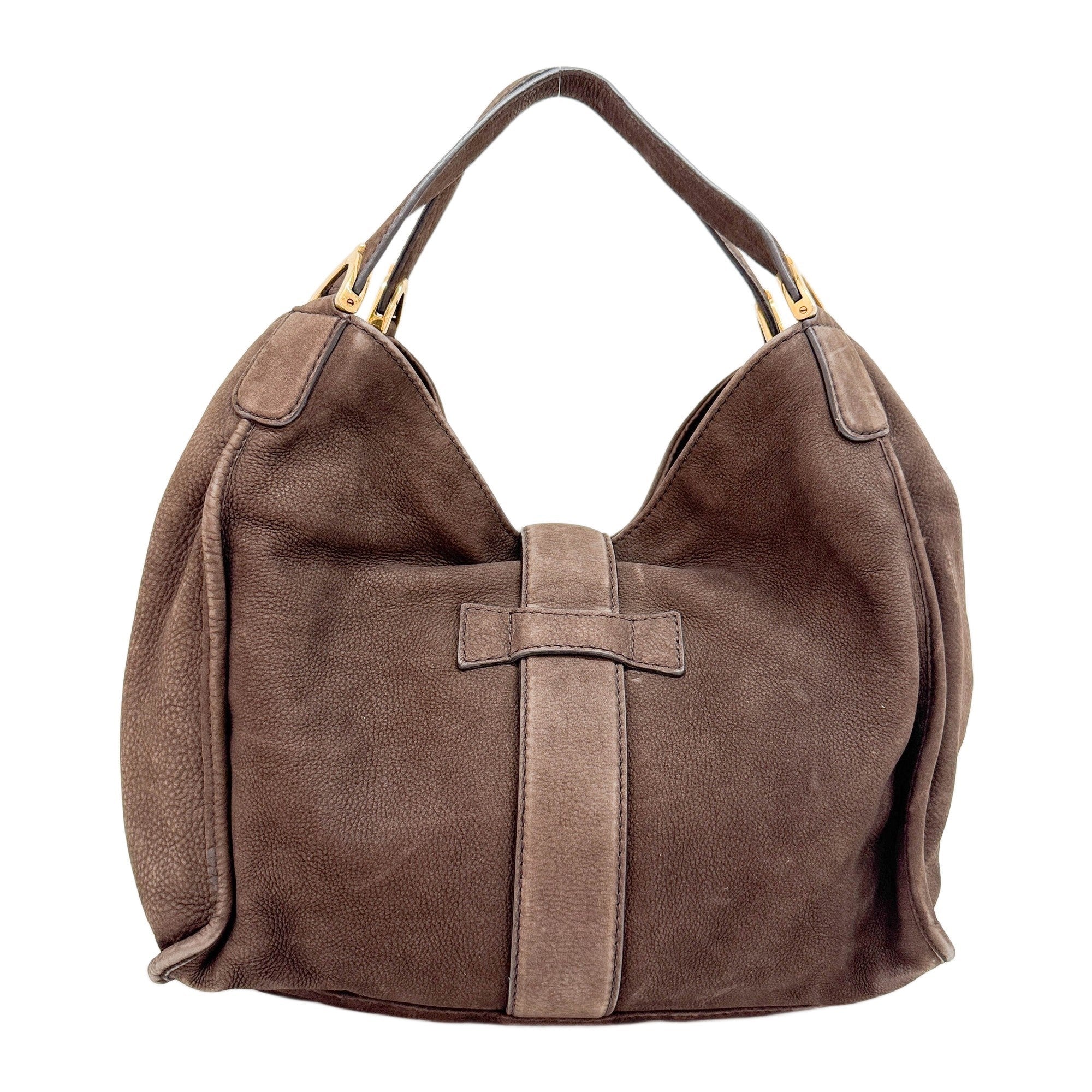 Stirrup Brown Leather Shoulder Bag