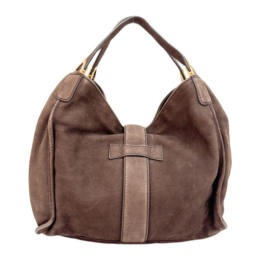 Stirrup Brown Leather Shoulder Bag