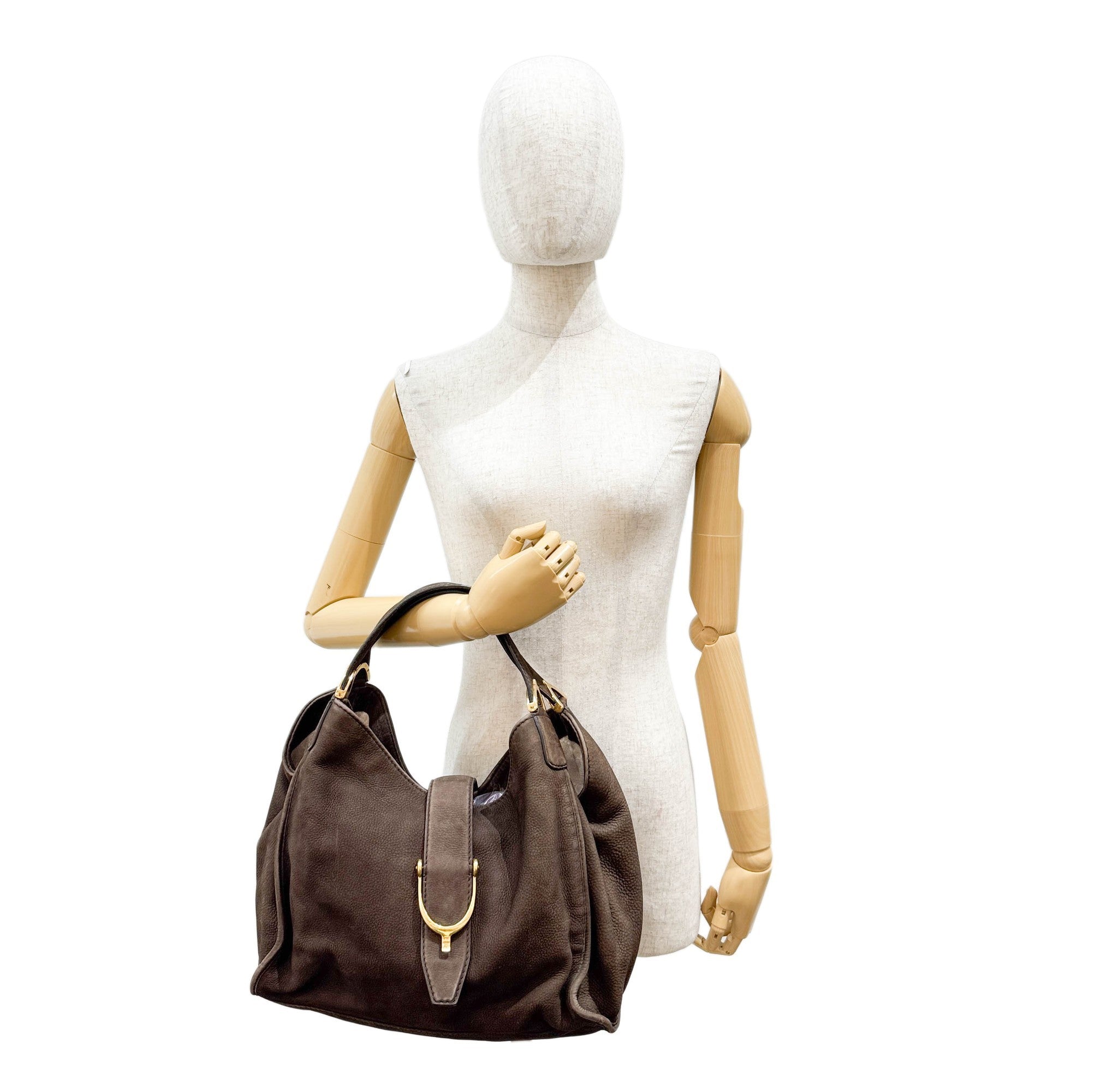 Stirrup Brown Leather Shoulder Bag