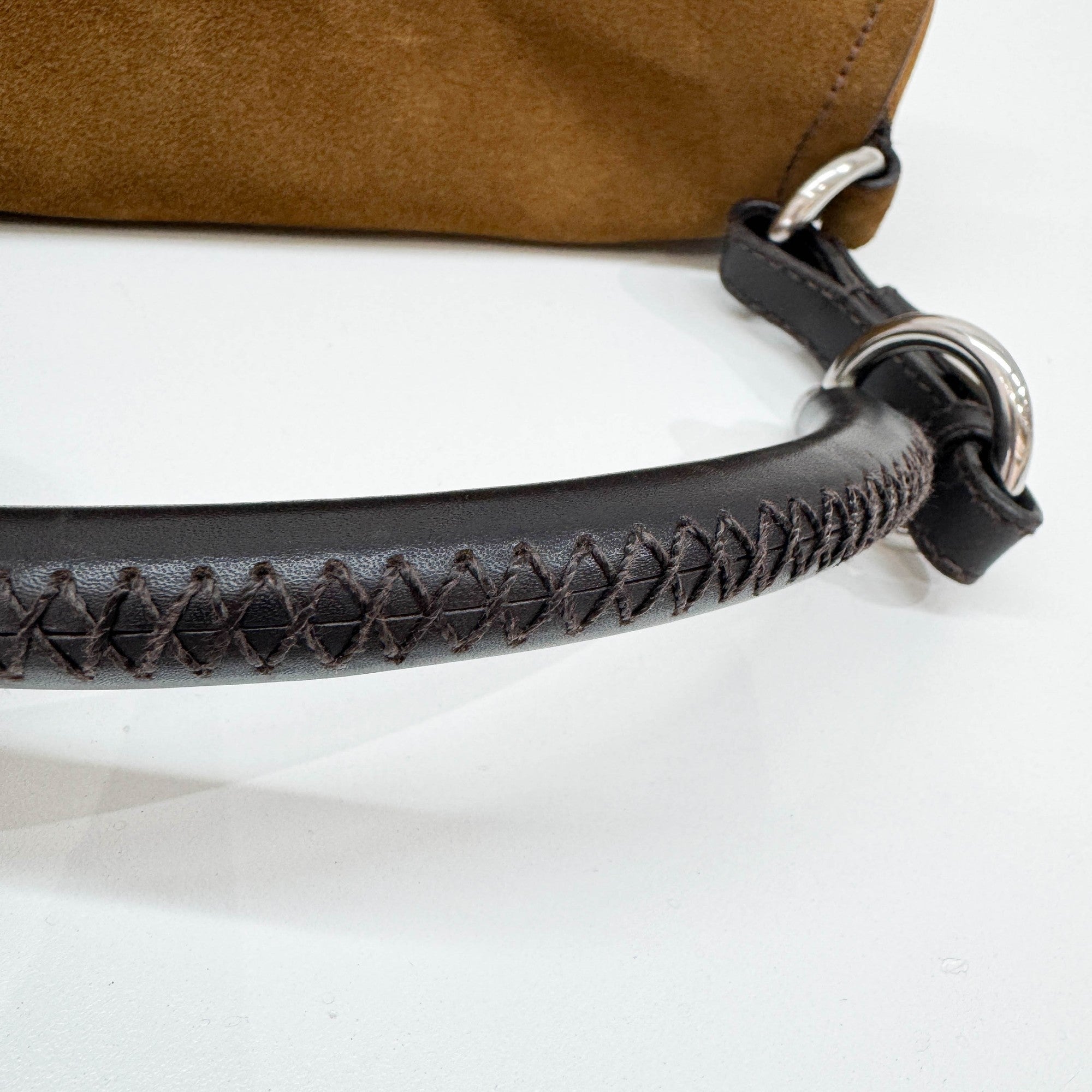 Brown Suede Shoulder Bag