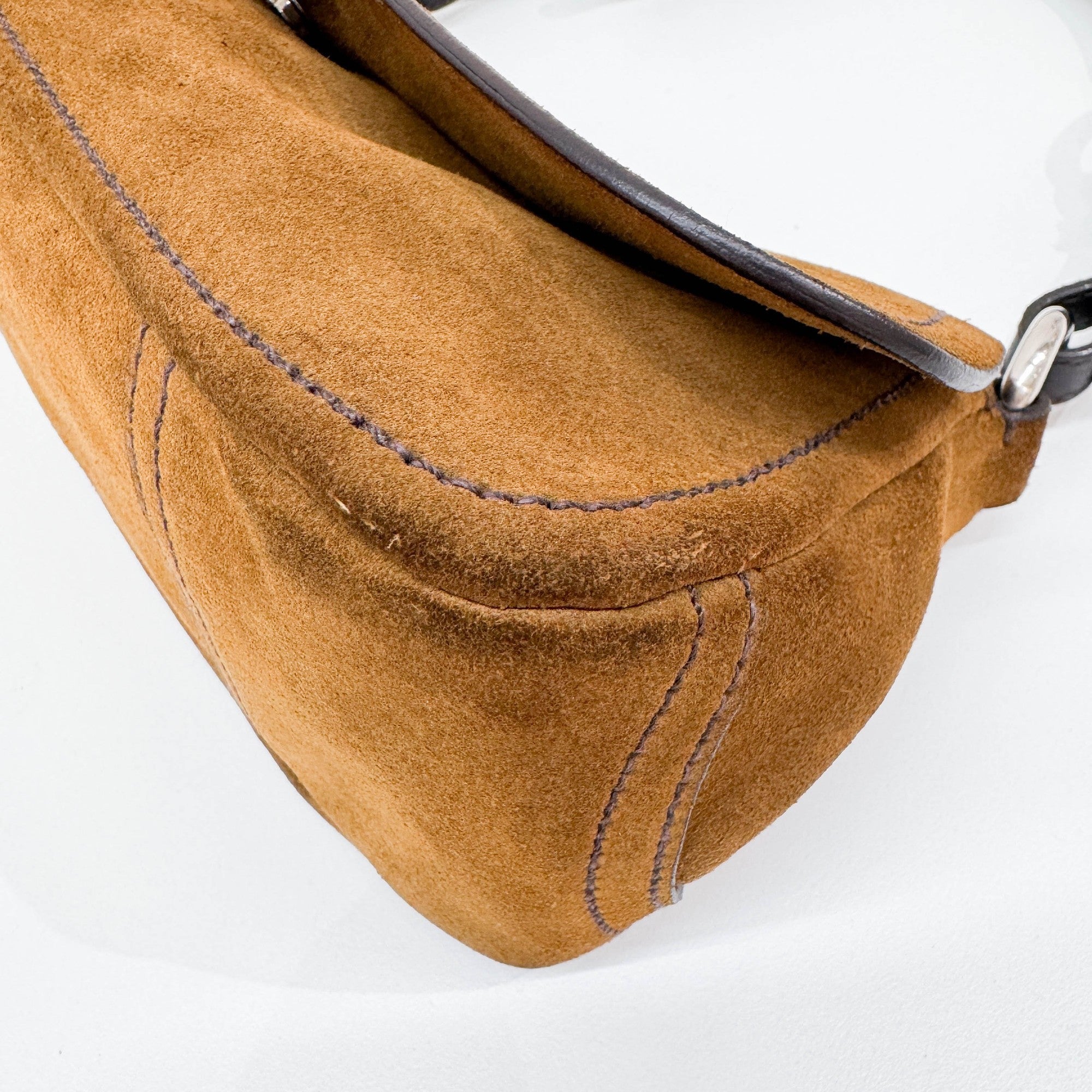 Brown Suede Shoulder Bag