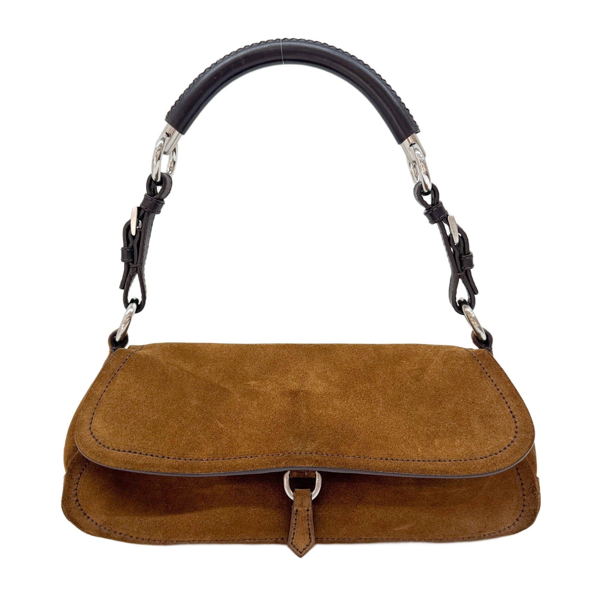 Brown Suede Shoulder Bag