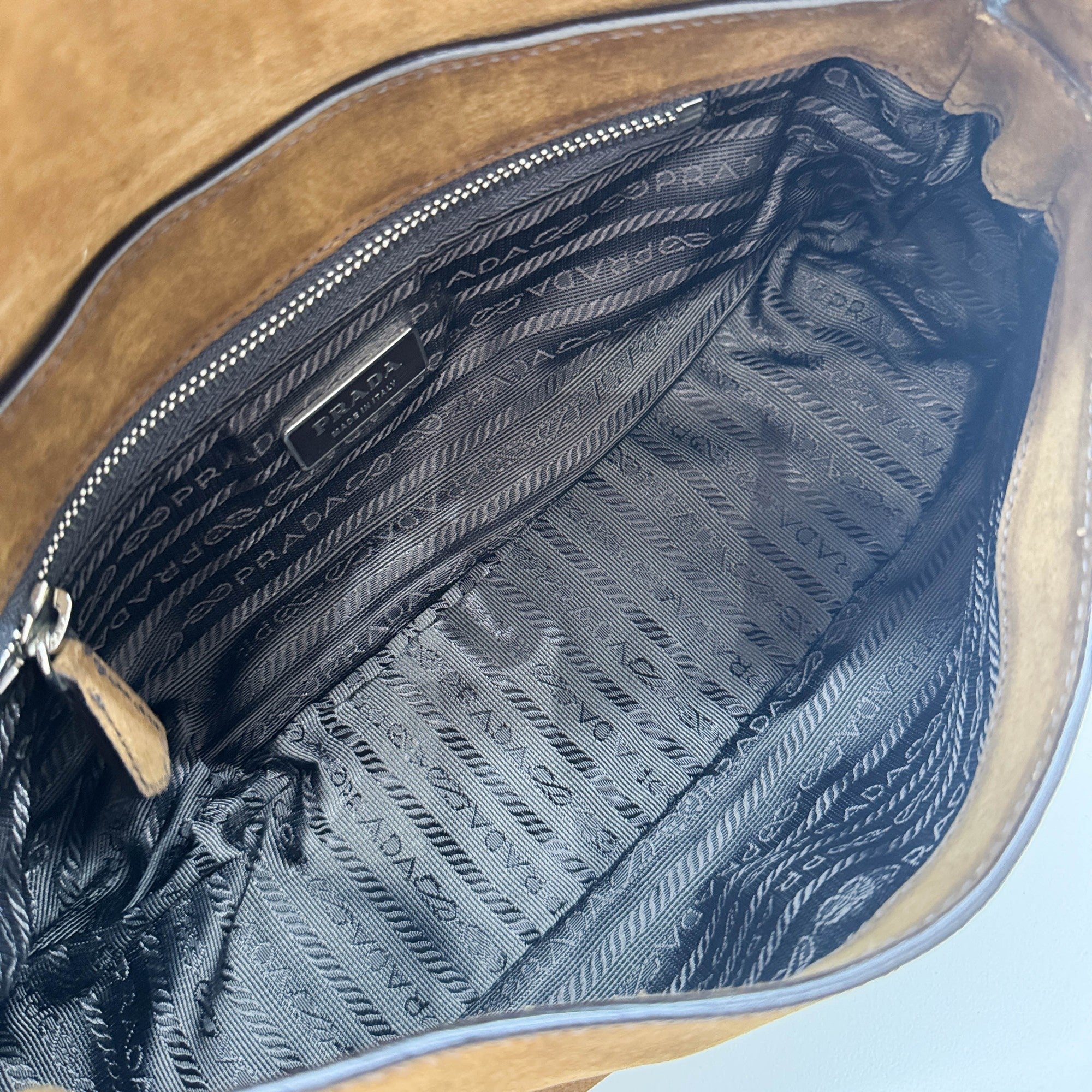 Brown Suede Shoulder Bag