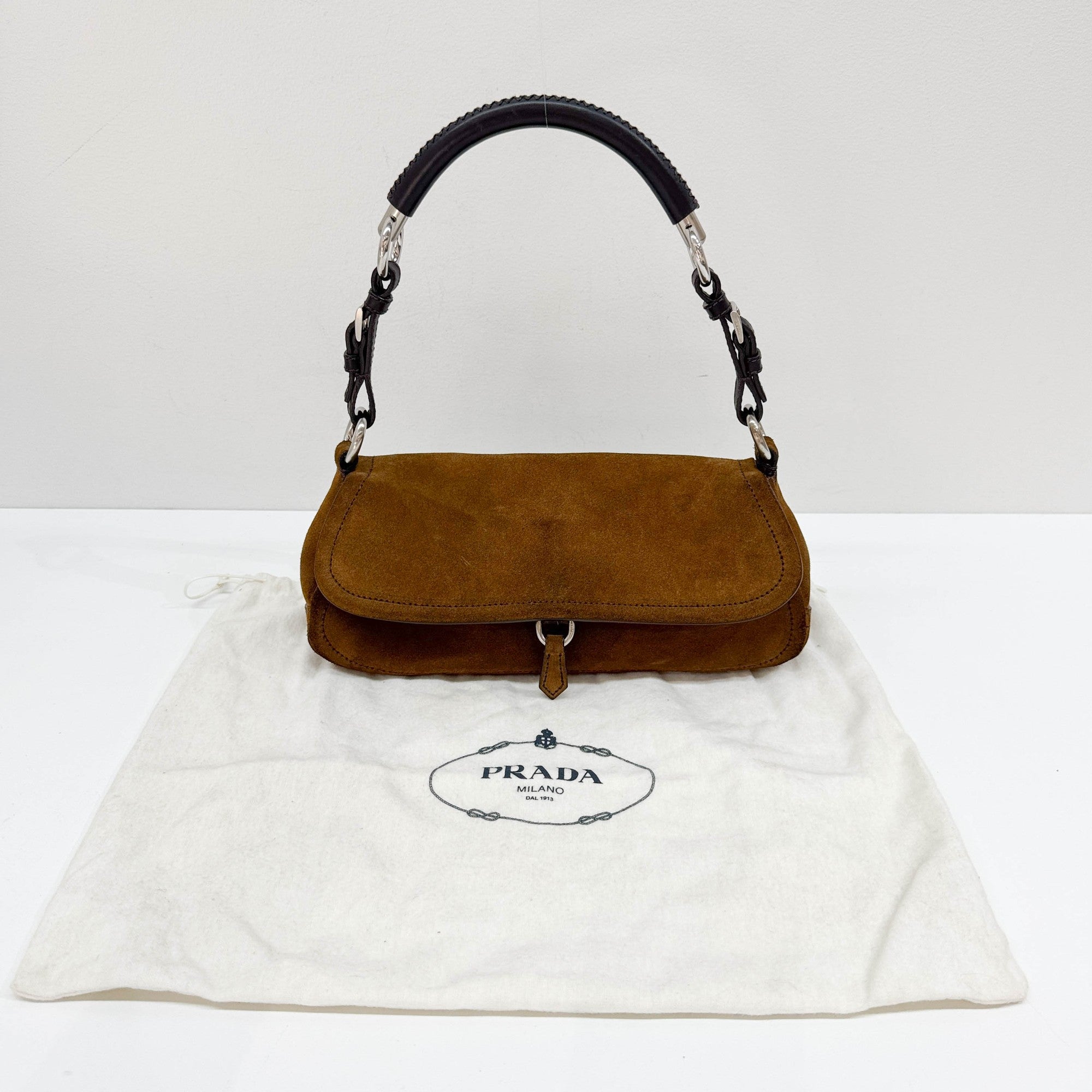 Brown Suede Shoulder Bag