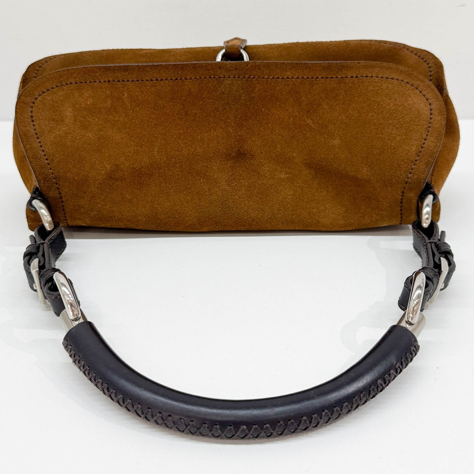 Brown Suede Shoulder Bag