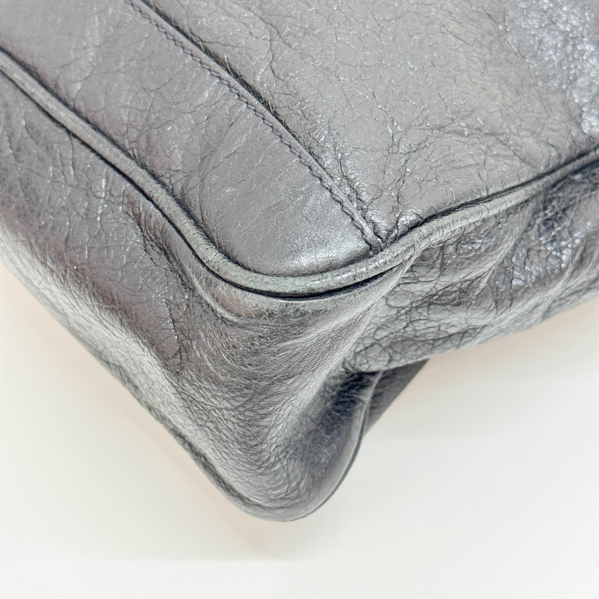 Papier Black Leather Two Way Bag