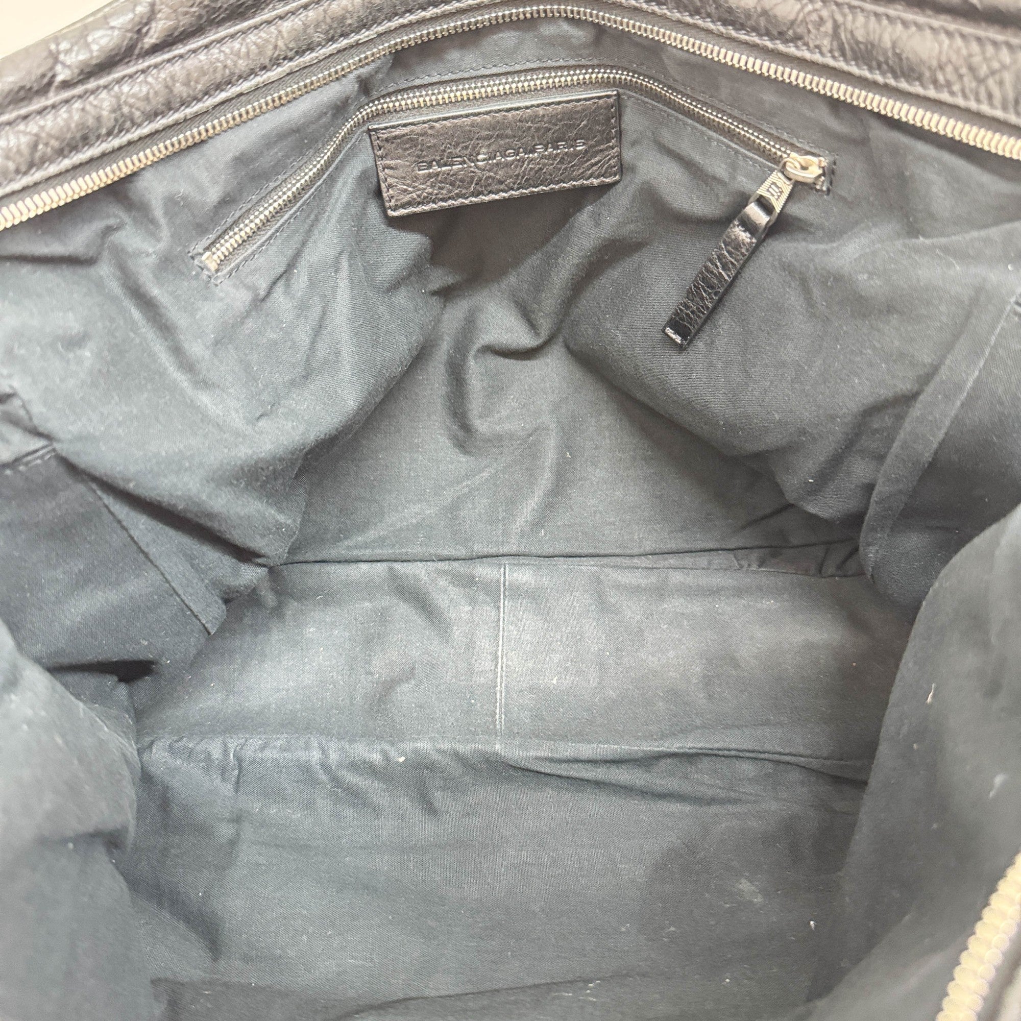 Papier Black Leather Two Way Bag