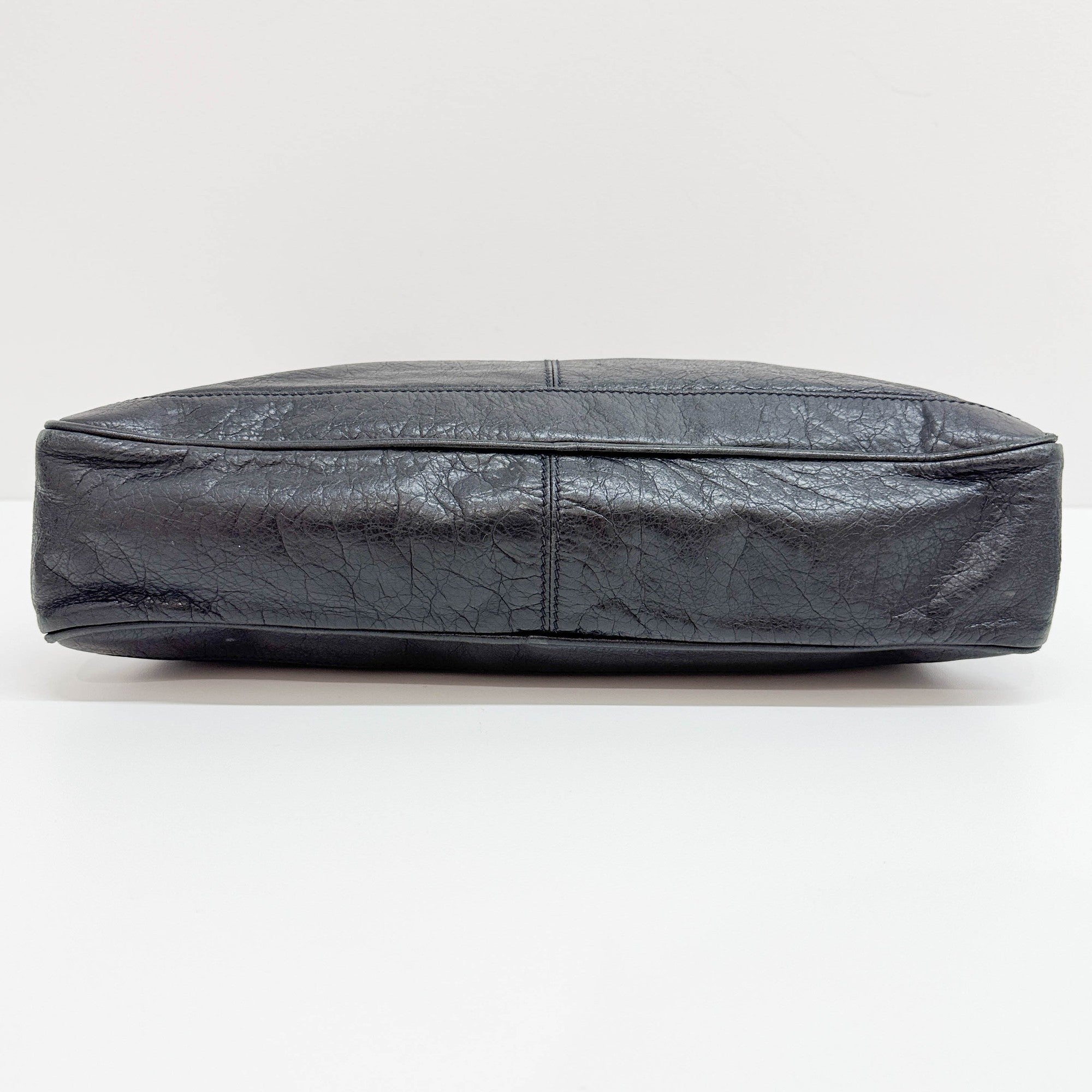 Papier Black Leather Two Way Bag