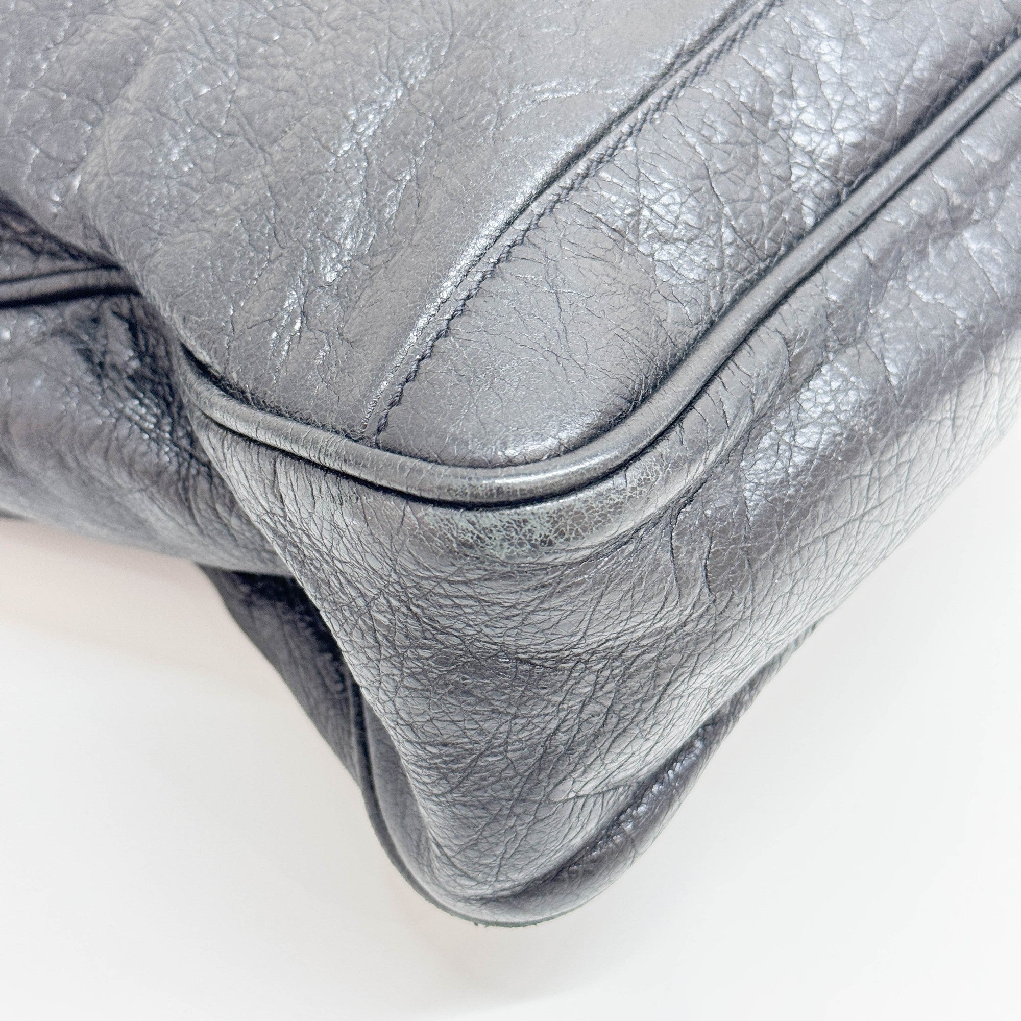 Papier Black Leather Two Way Bag