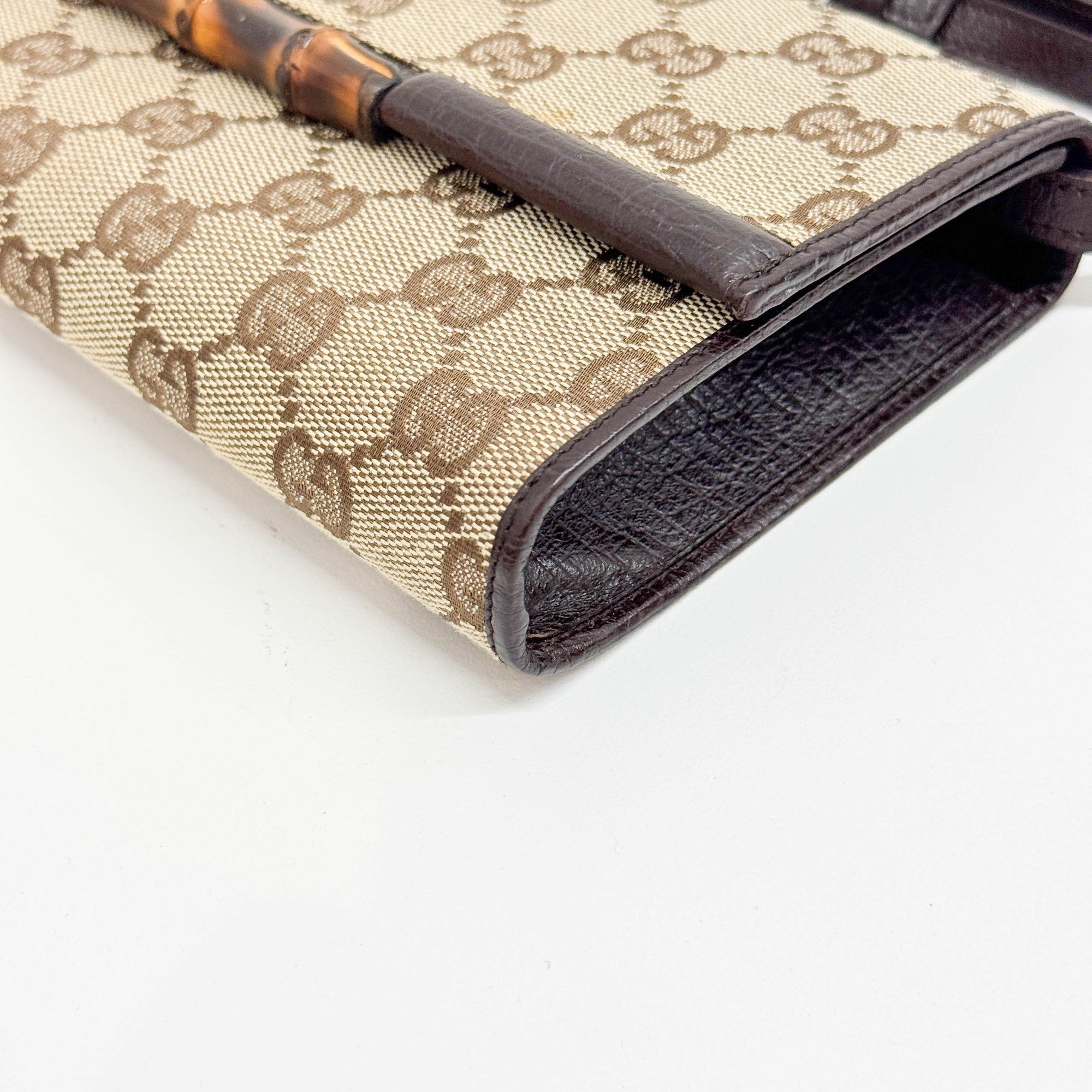 Bamboo Bullet Brown GG Canvas Shoulder Bag