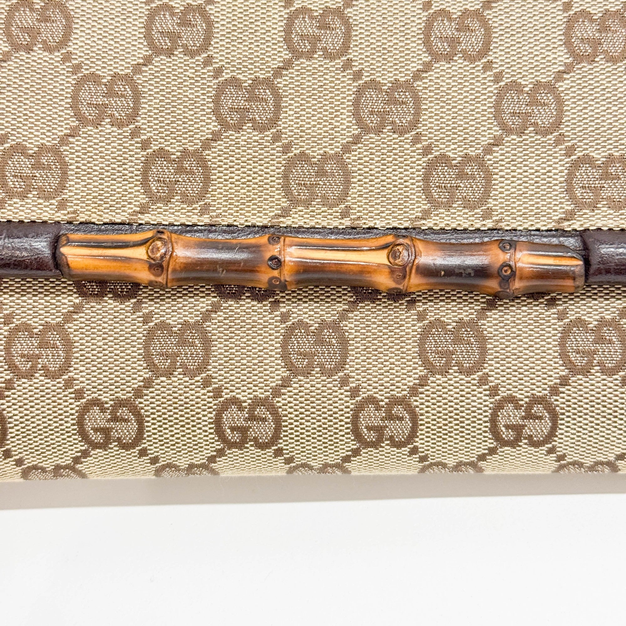 Bamboo Bullet Brown GG Canvas Shoulder Bag