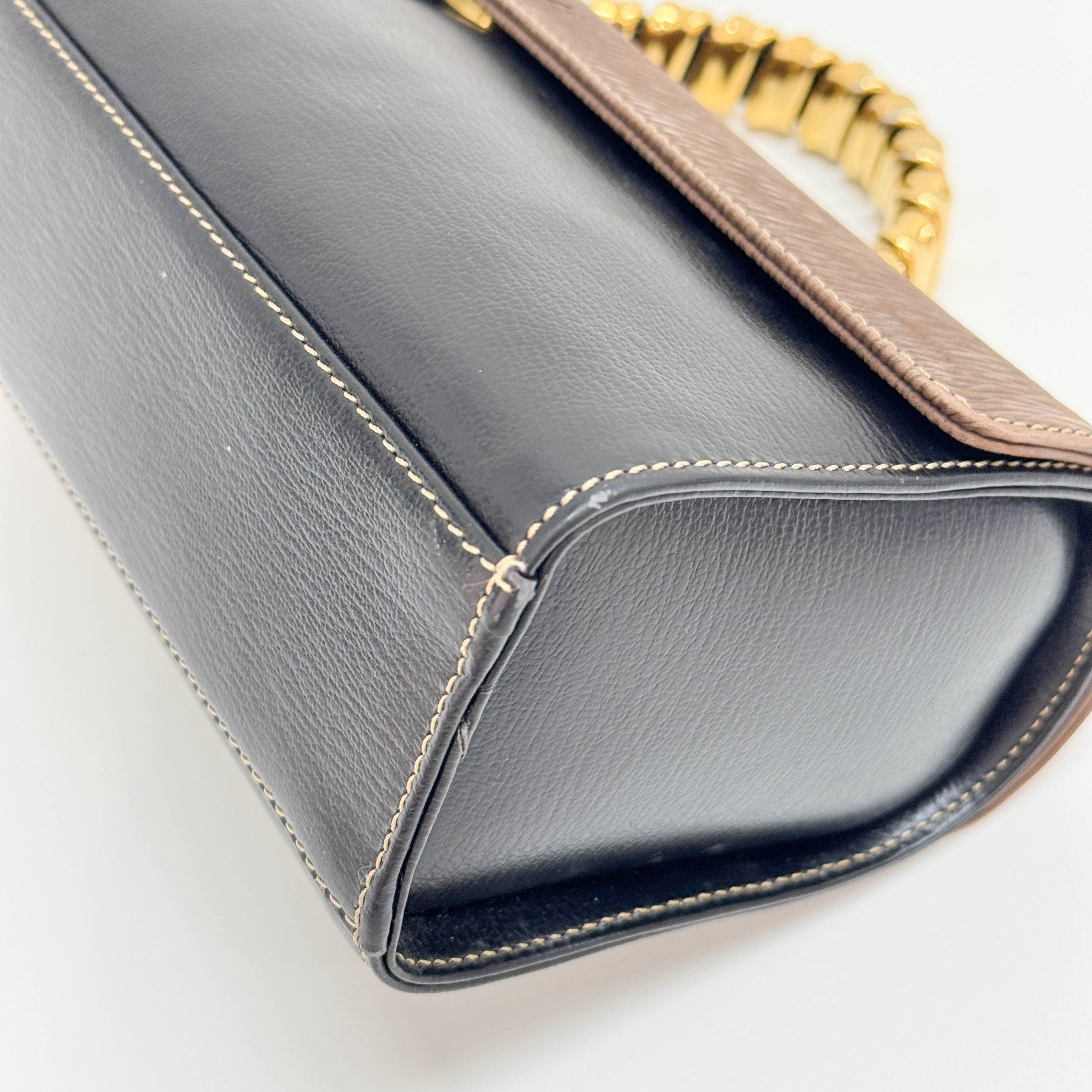 Velasquez Black Leather Hand Bag