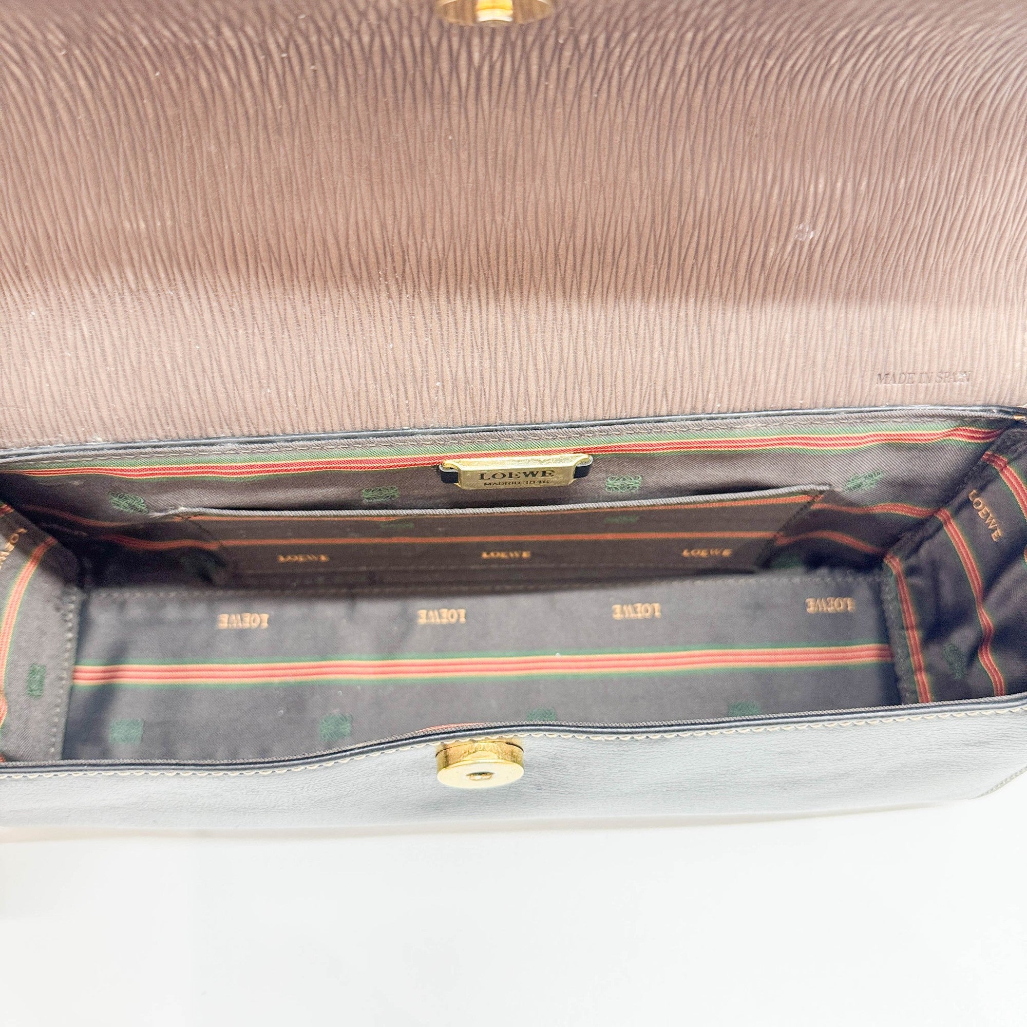 Velasquez Black Leather Hand Bag