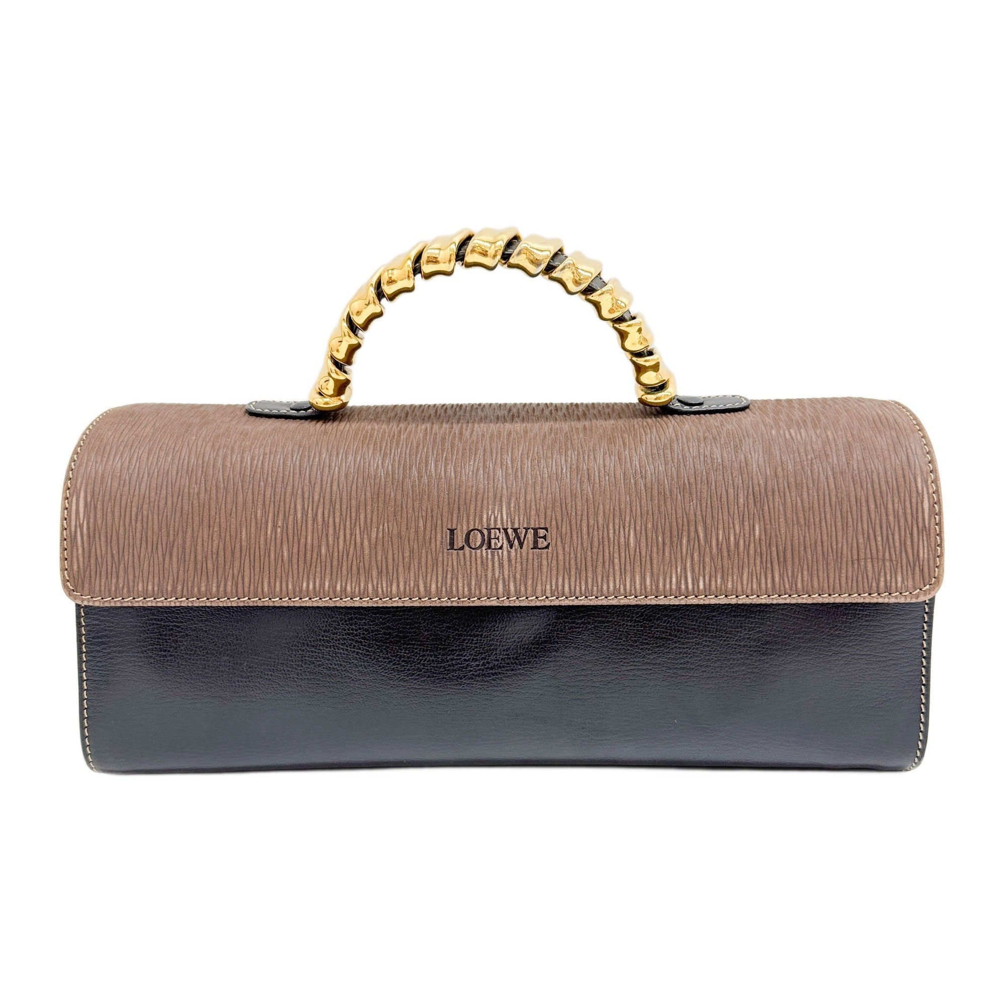 Velasquez Black Leather Hand Bag