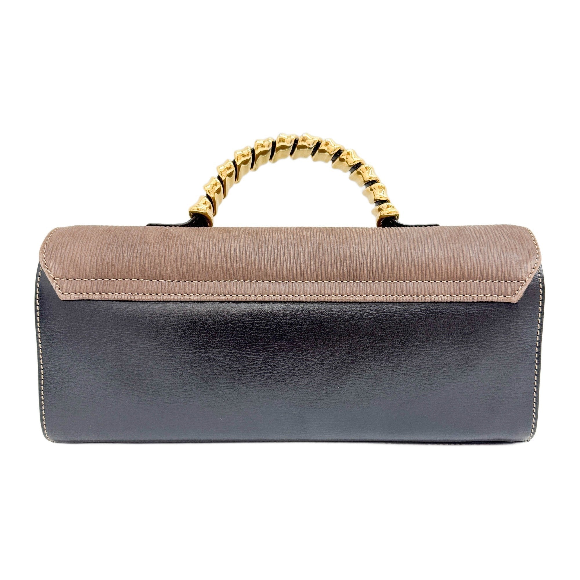 Velasquez Black Leather Hand Bag