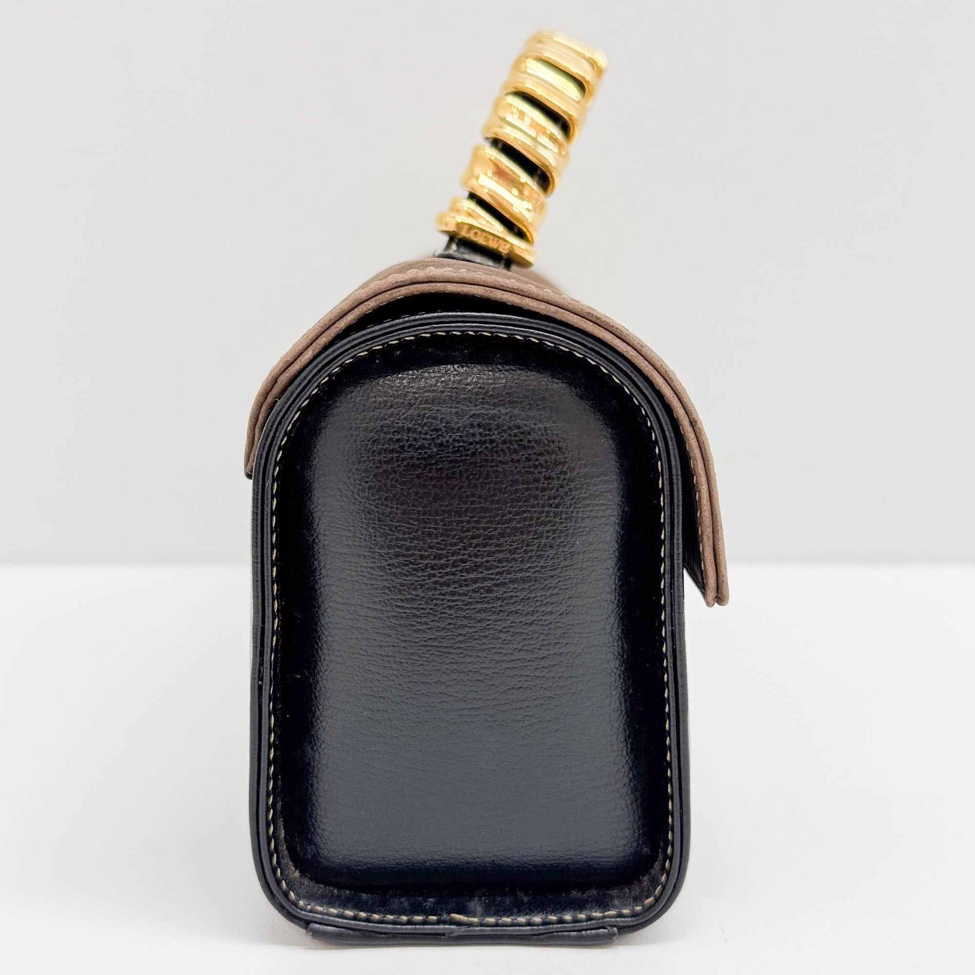 Velasquez Black Leather Hand Bag