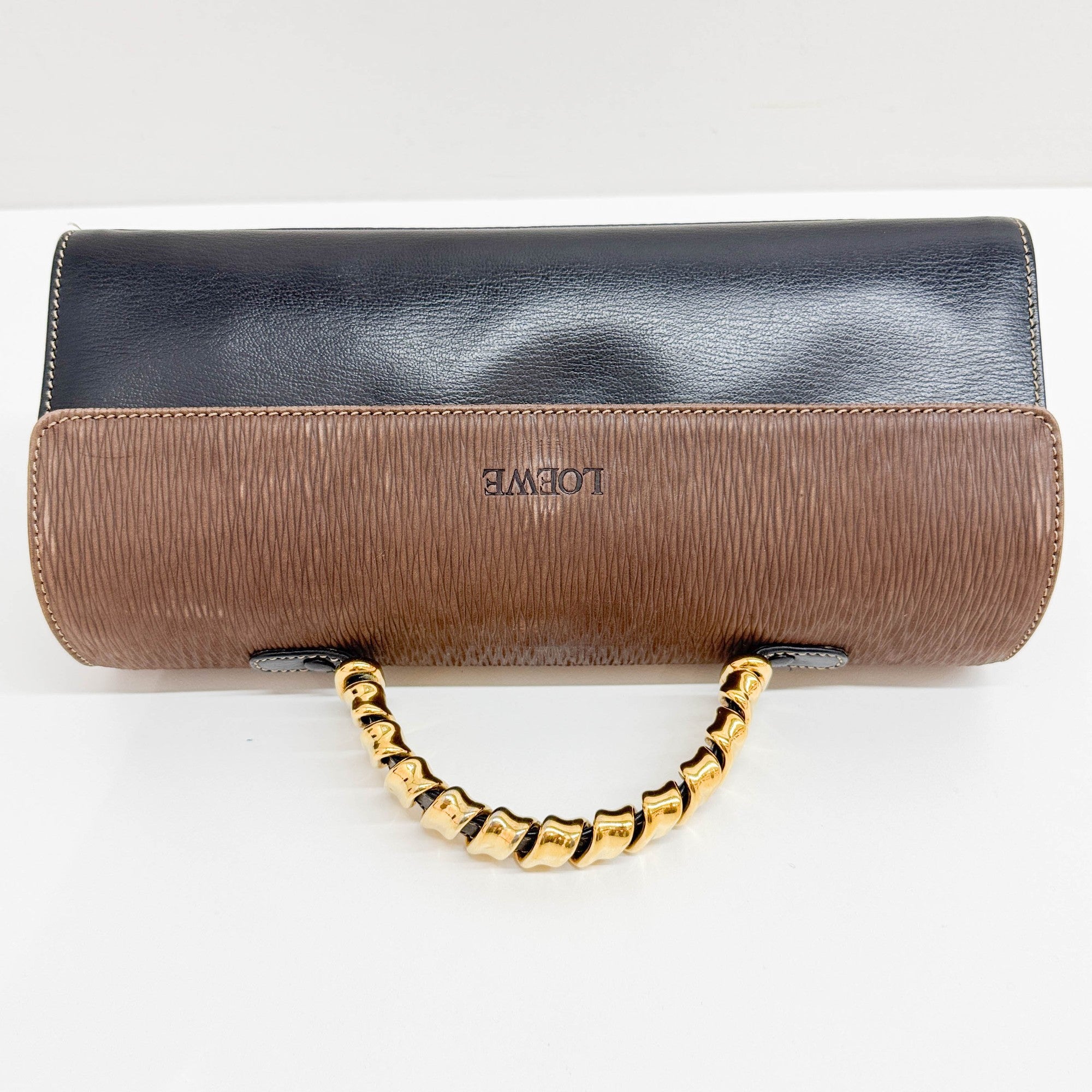 Velasquez Black Leather Hand Bag