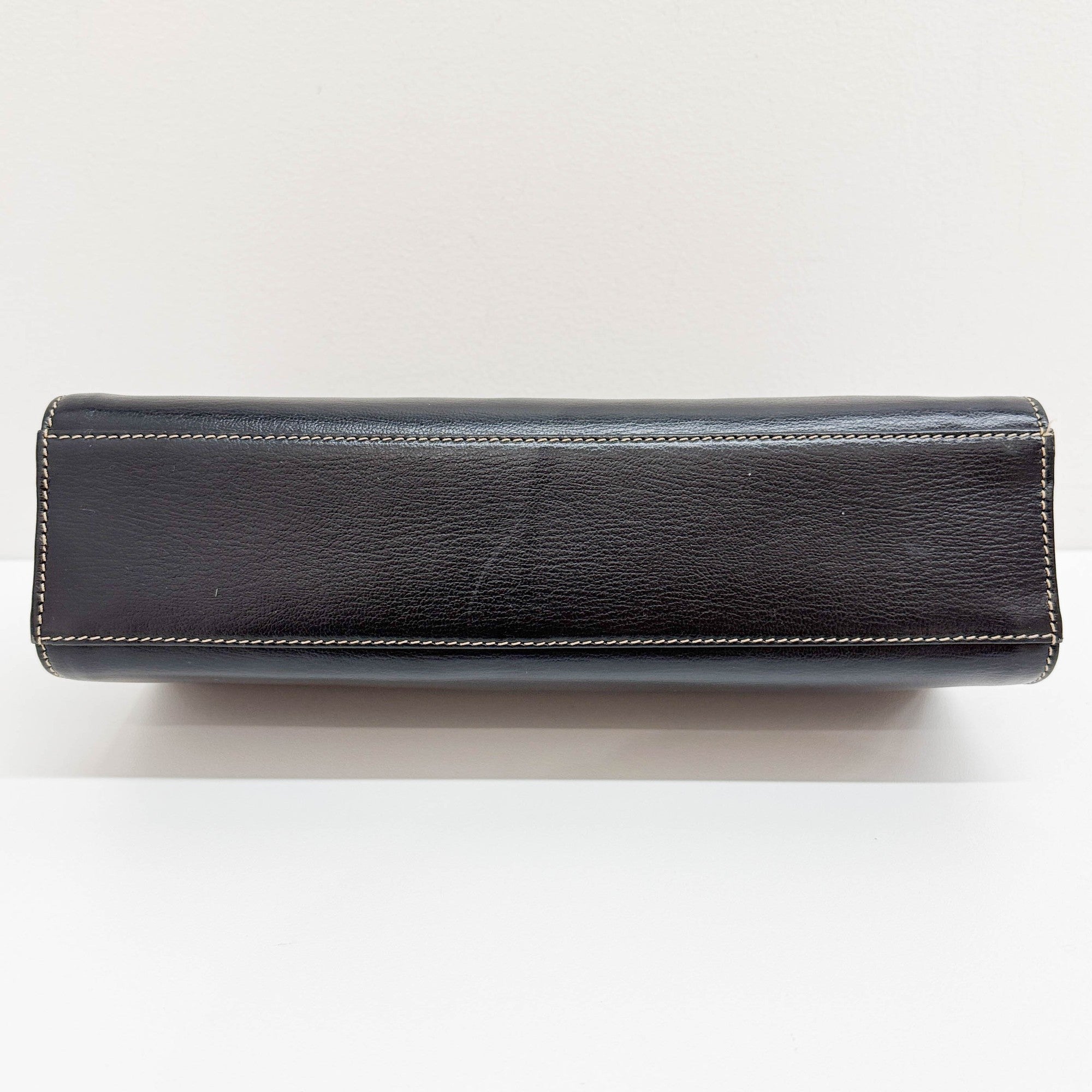 Velasquez Black Leather Hand Bag